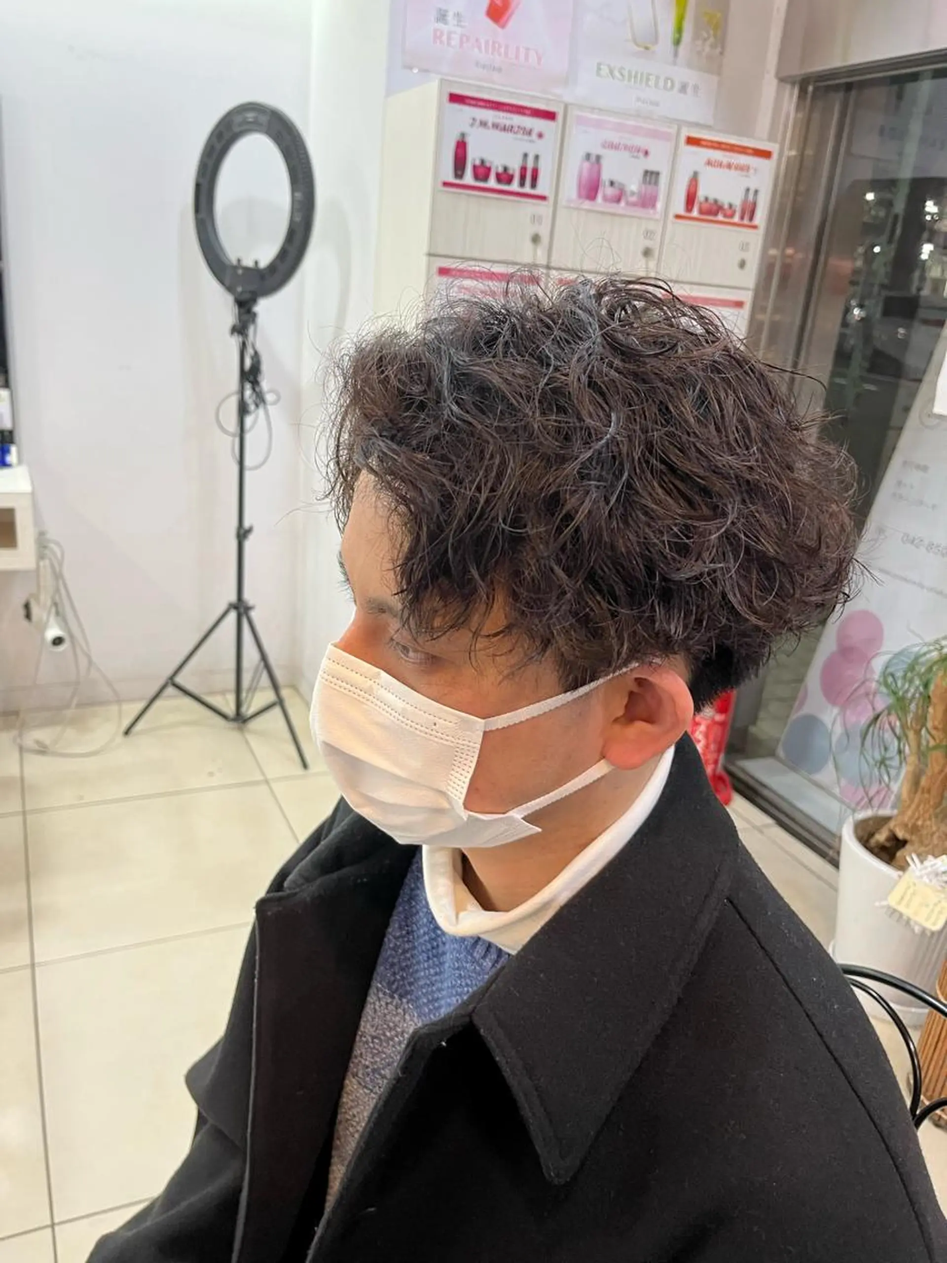 ショート パーマ ツイストスパイラルパーマ スパイラルパーマ カット パーマ 韓国メンズヘア/ 毛流れヘア　須田龍世のヘアスタイル