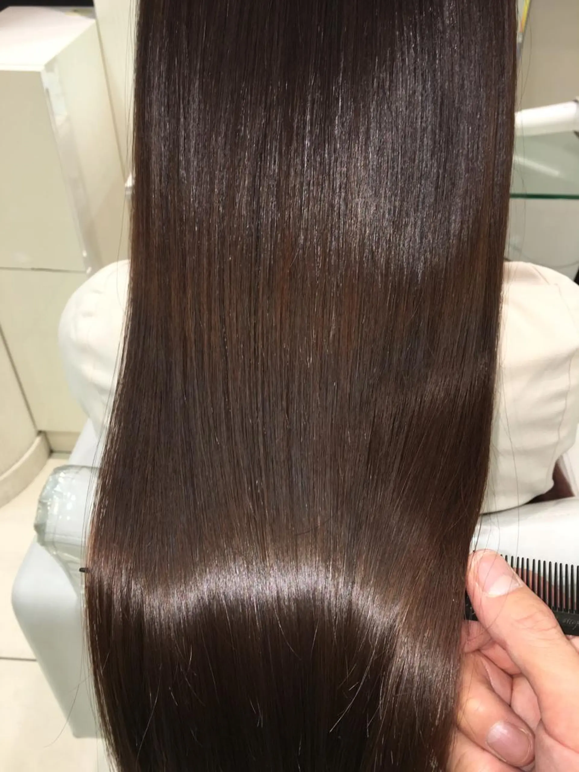 ロング パーマ 髪質改善 カット 縮毛矯正 トリートメント 縮毛矯正/髪質改善 /ブリーチ/東陽町✨のヘアスタイル