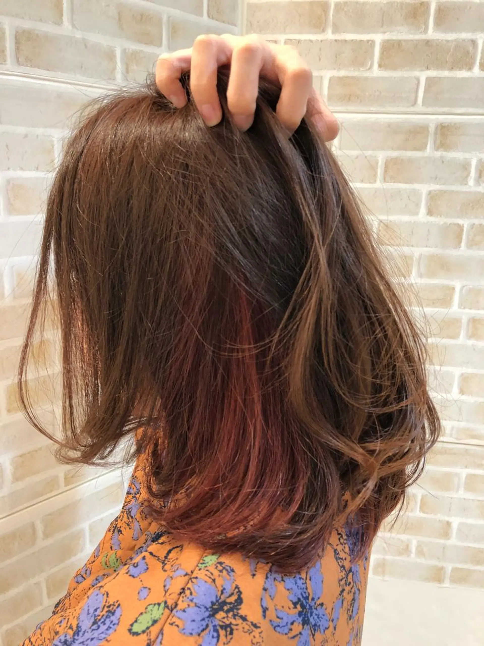 ミディアム カラー インナーカラー ピンクカラー ヘアカラー トリートメント 🌈ぷる艶カラー🌈 髪質改善👑柳沼尚貴のヘアスタイル