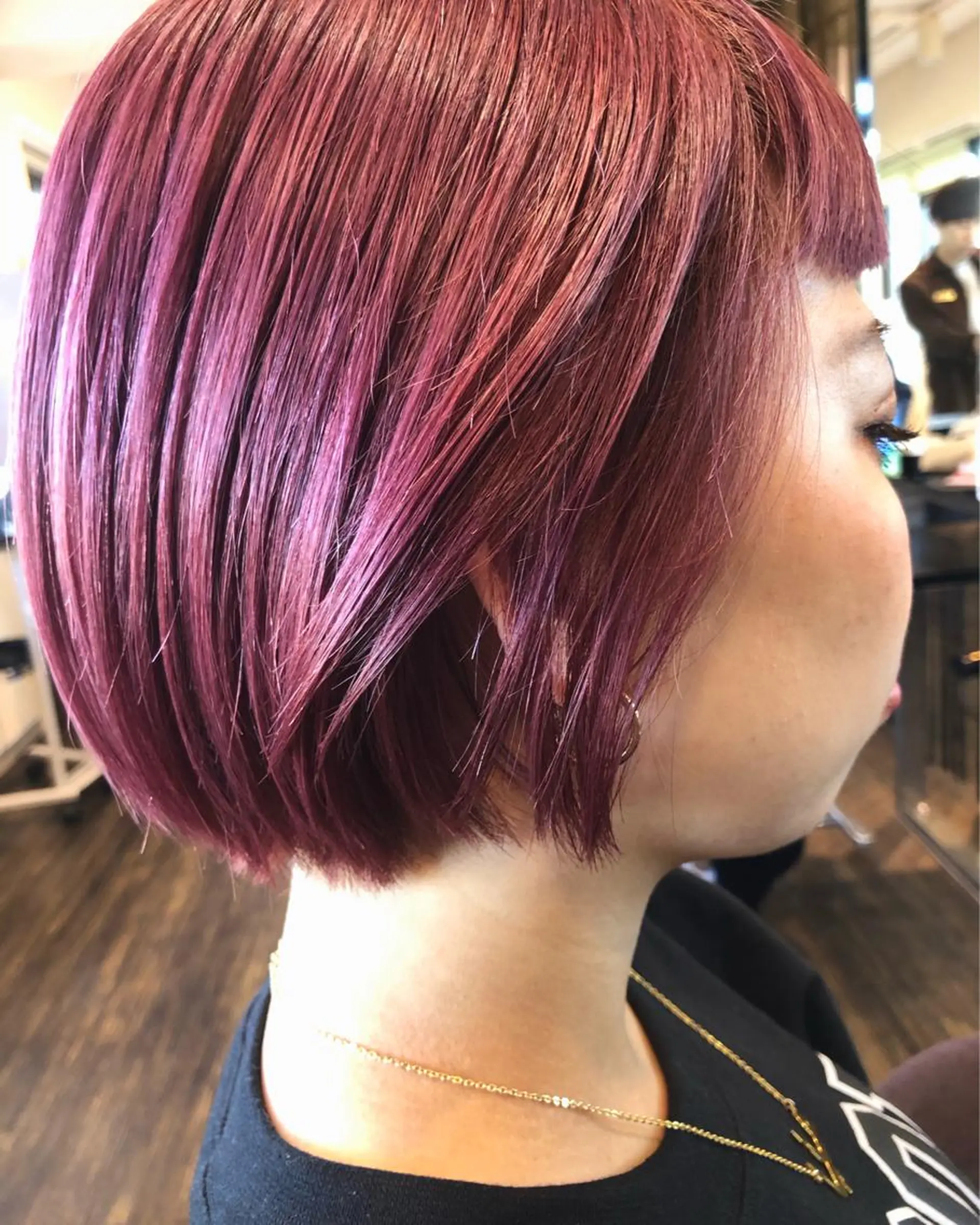 ショート カラー ラベンダーカラー ラベンダーピンク ピンクカラー カット ヘアカラー パーマ トリートメント ヘッドスパ 西本 夏美のヘアスタイル