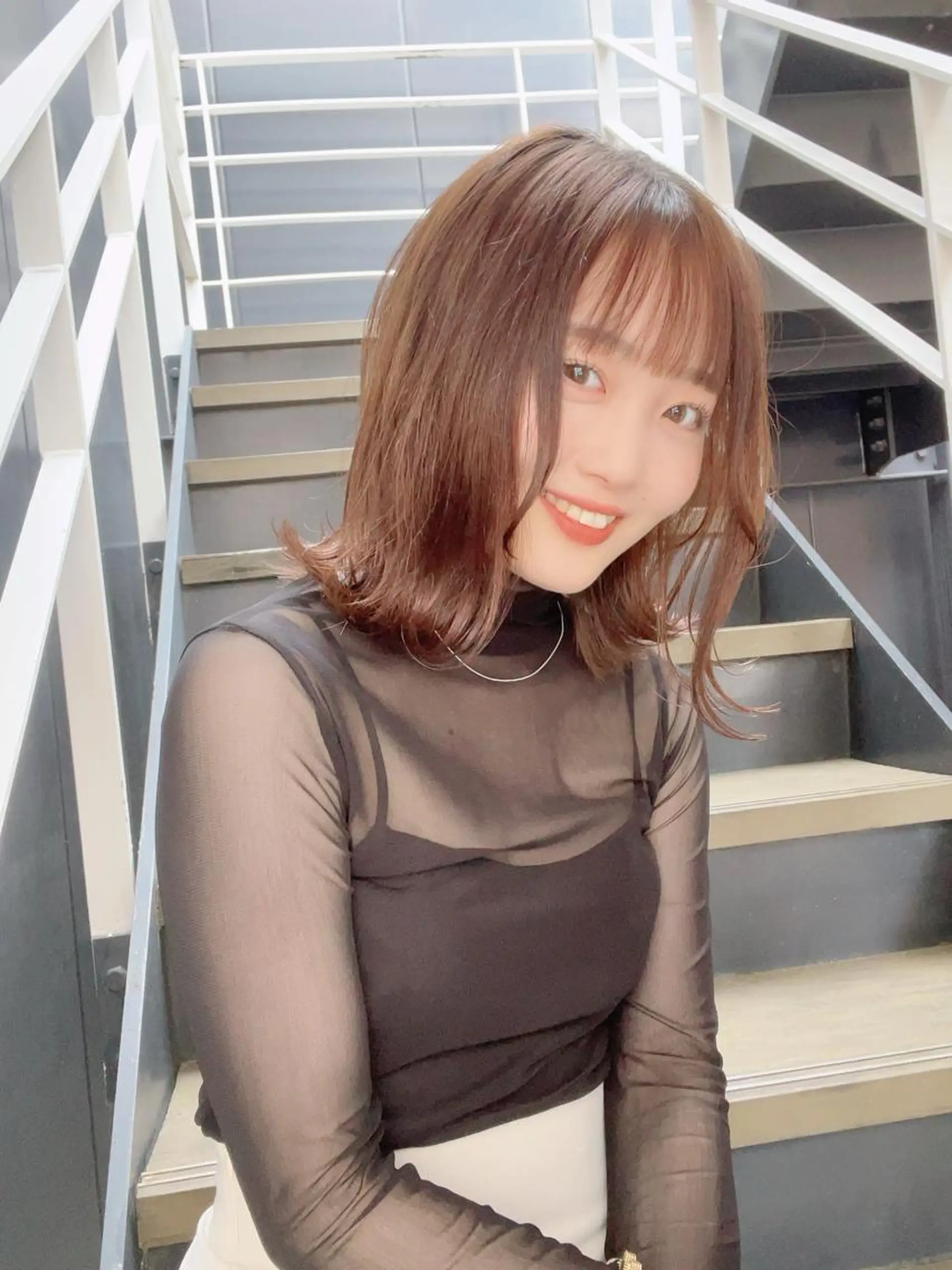 ミディアム カット ヘアカラー 💎髪質改善/縮毛 矯正💎メンズパーマのヘアスタイル