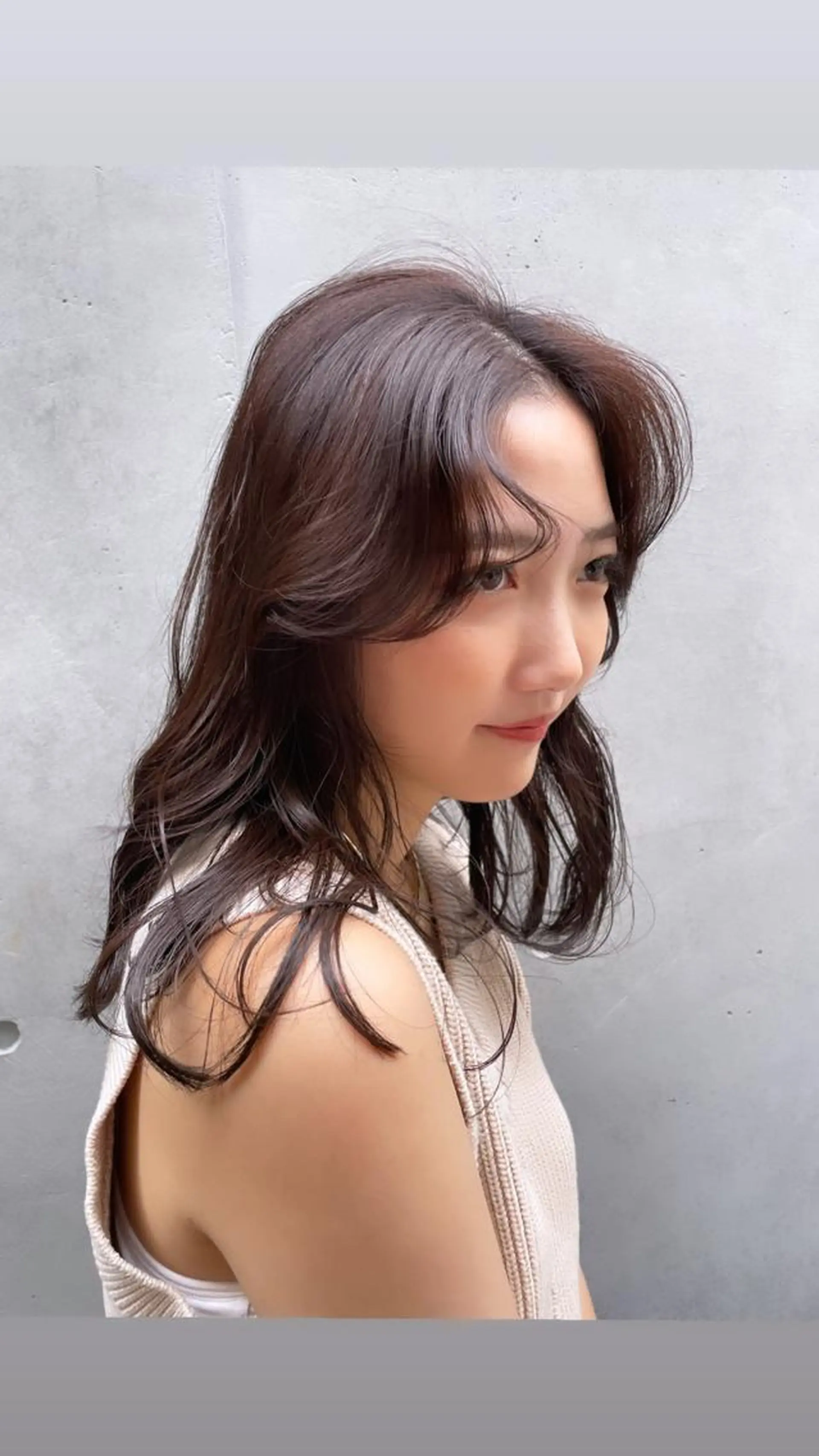 ミディアム カラー ブラウンカラー チョコレートブラウン 顔まわりレイヤー レイヤーカット HIBIKI/原宿 ハッシュカット🪄のヘアスタイル