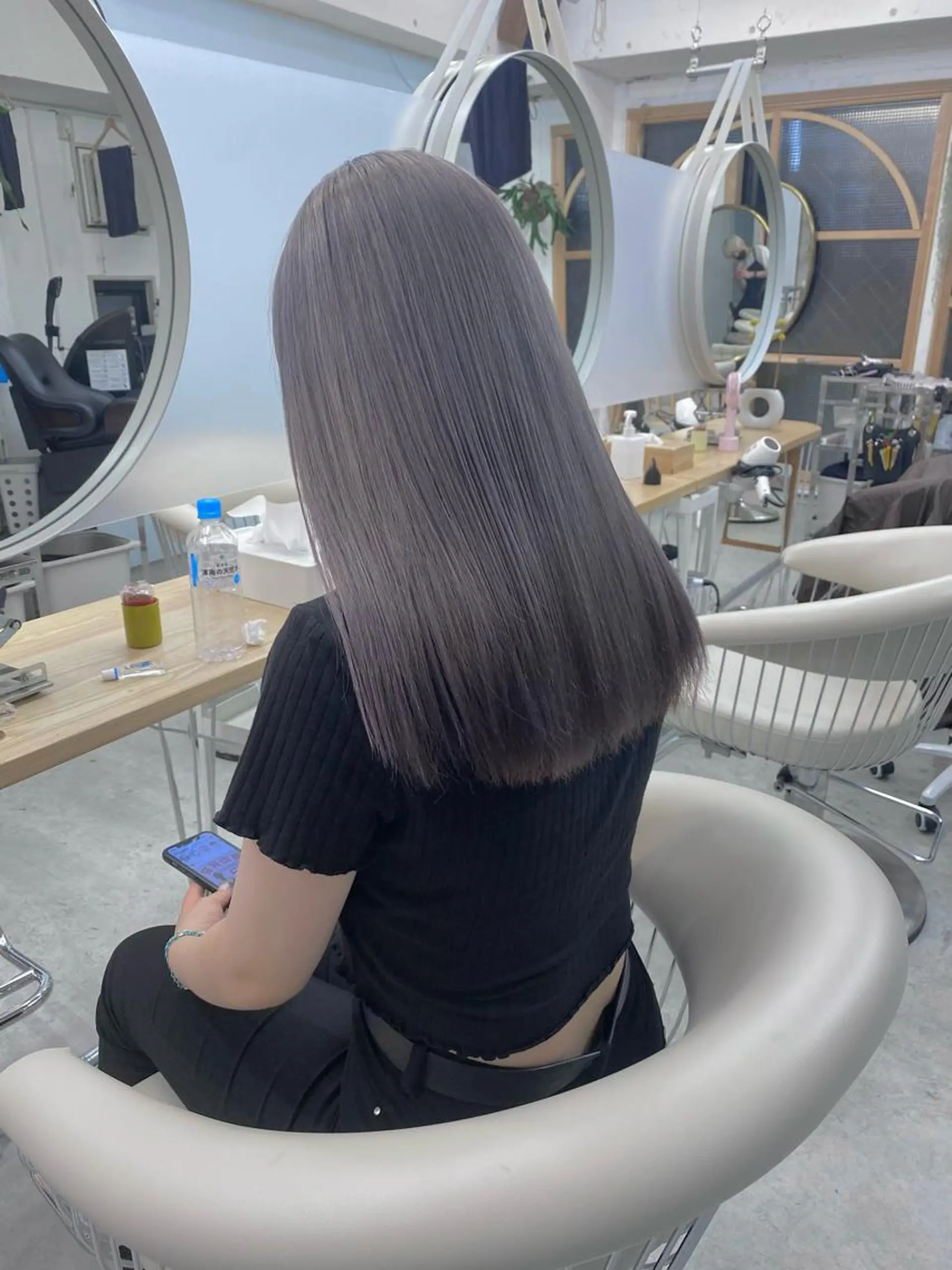 ロング カラー メンズ ケアブリーチ/ツヤ髪 /ハイトーン/西村のヘアスタイル