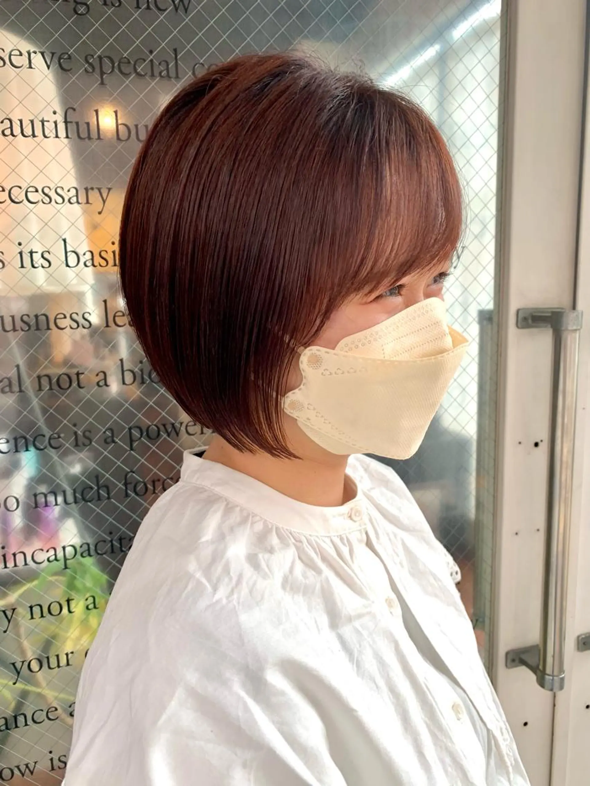 ショート カラー ボブ カット ヘッドスパ 園冬稀/メンズカット /メンズパーマのヘアスタイル