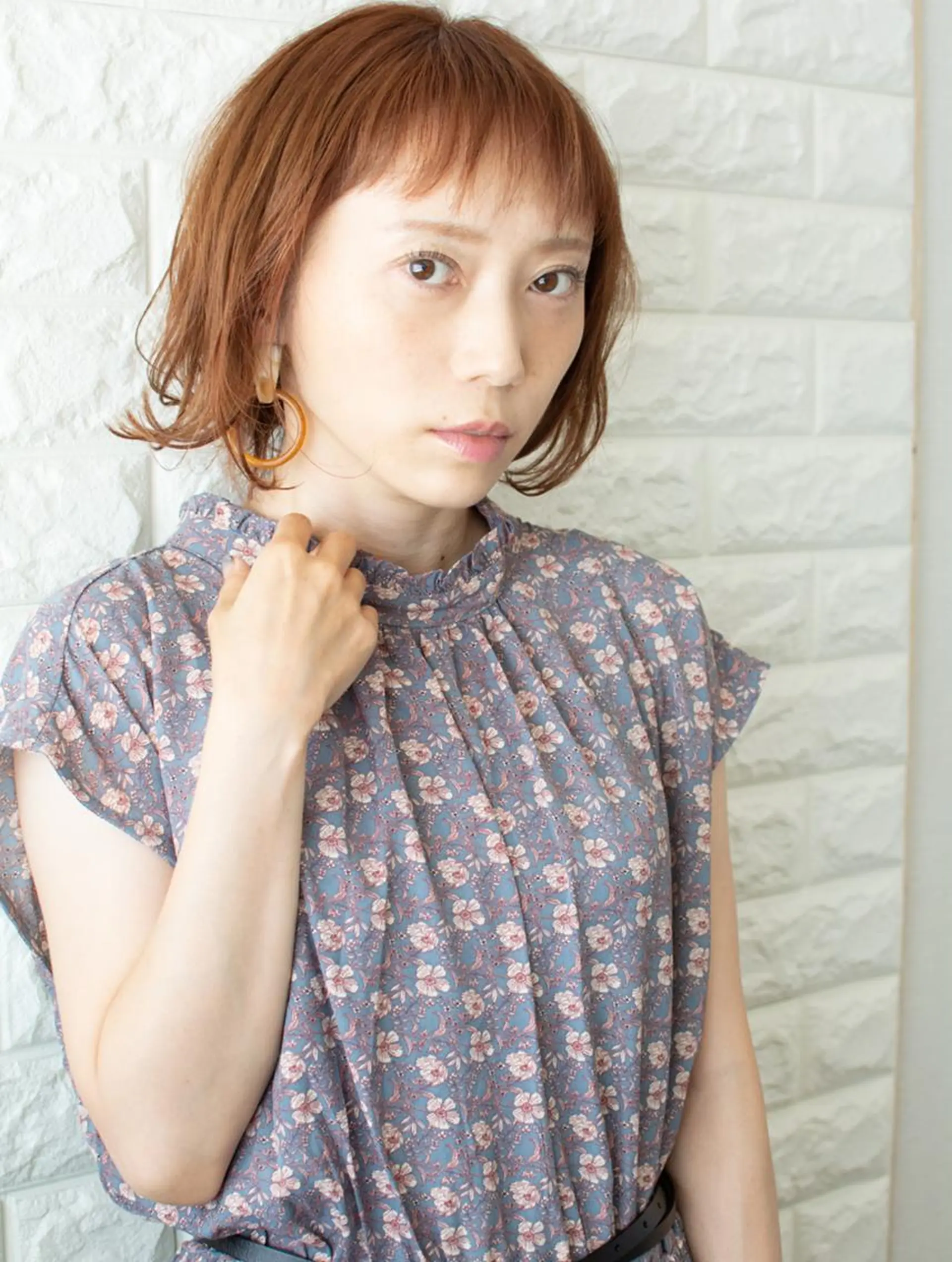 ミディアム ショートボブ ボブ 外国人風カラー ハイライト 外ハネヘア 撮影モデル 斉藤 正敏のその他イメージ