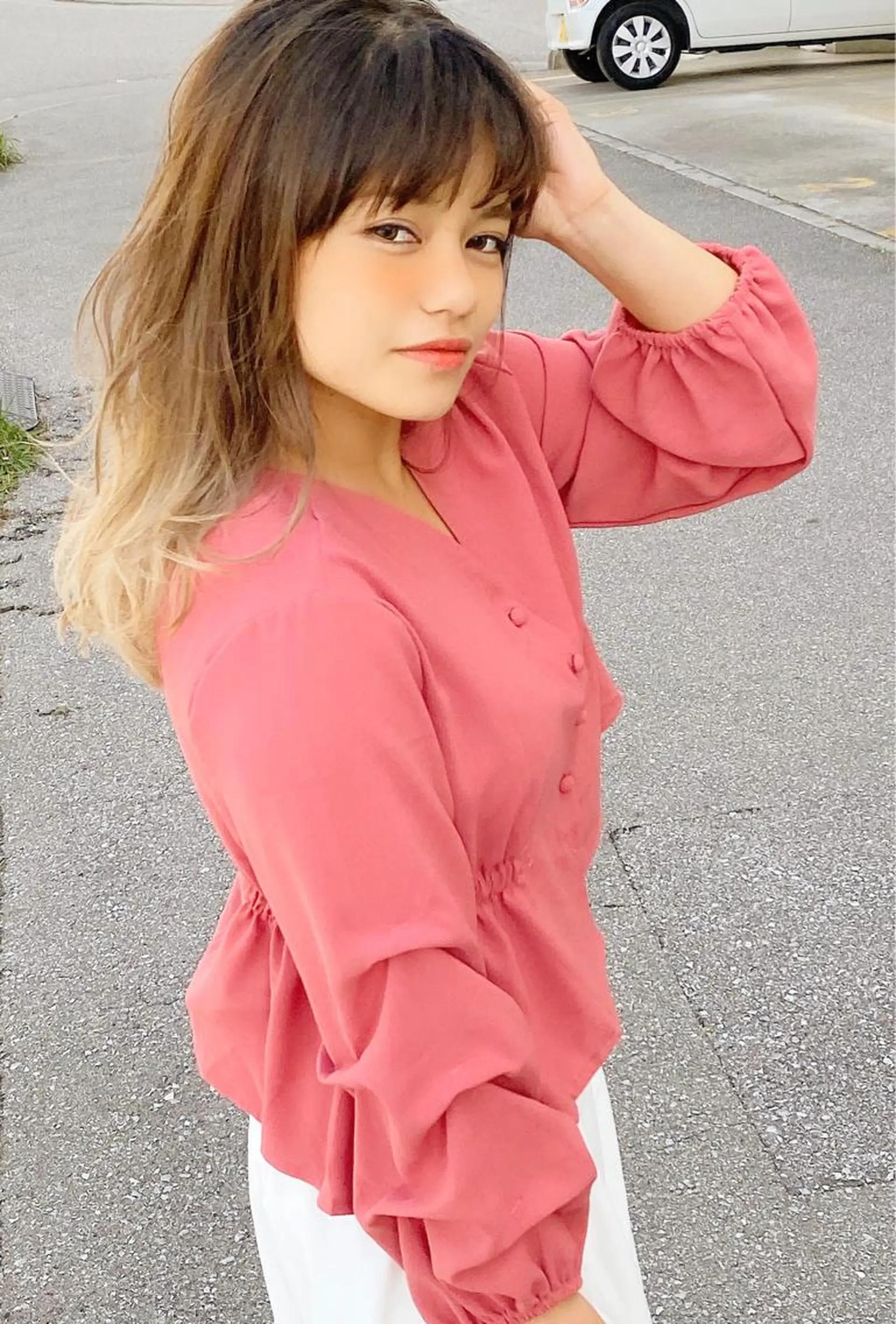 ミディアム カラー バレイヤージュ グラデーションカラー レイヤーカット カット ヘアカラー grand juteのヘアスタイル