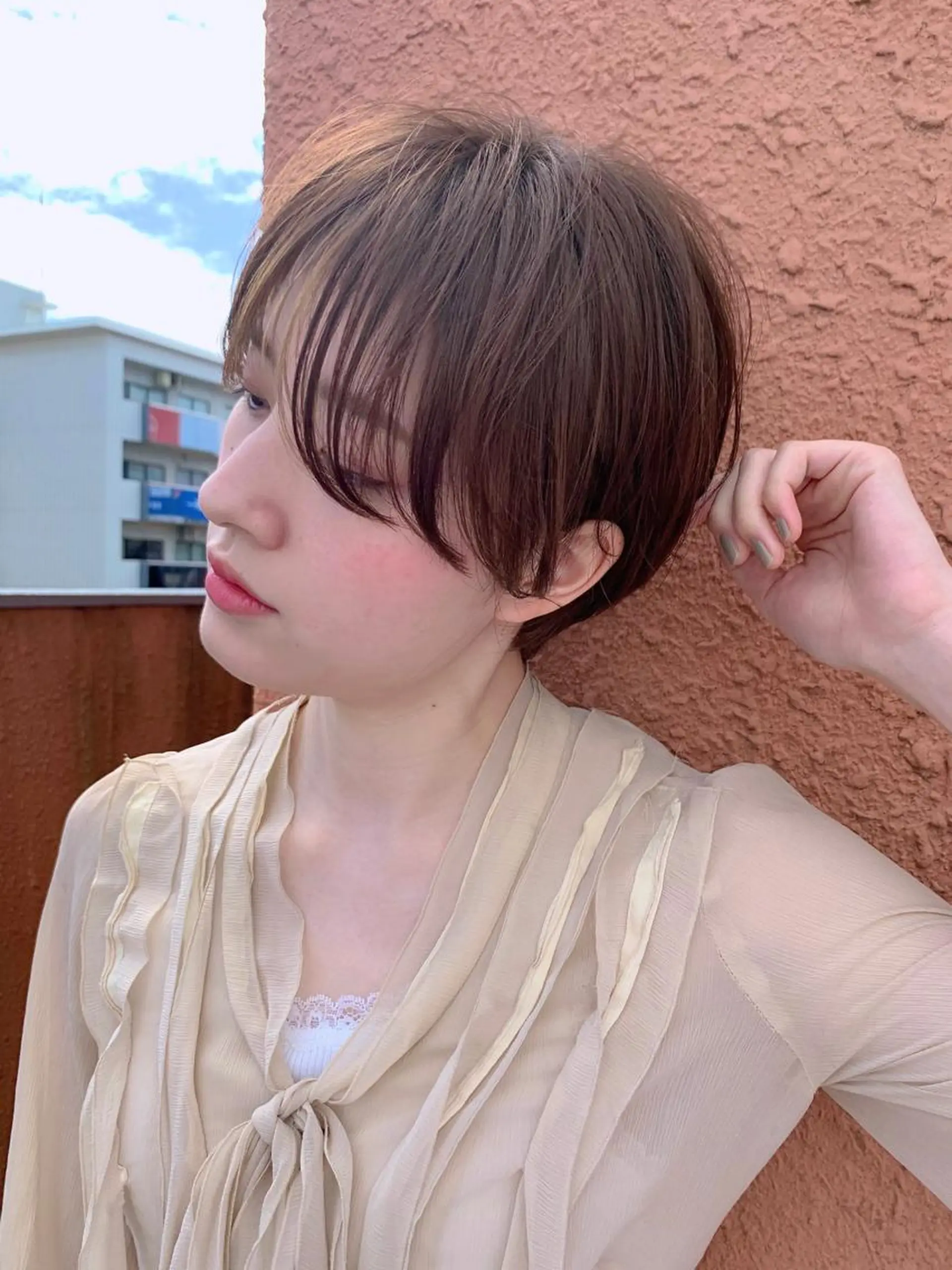 ショート 縮毛矯正/ショート/ レイヤー/畑中正敏のヘアスタイル