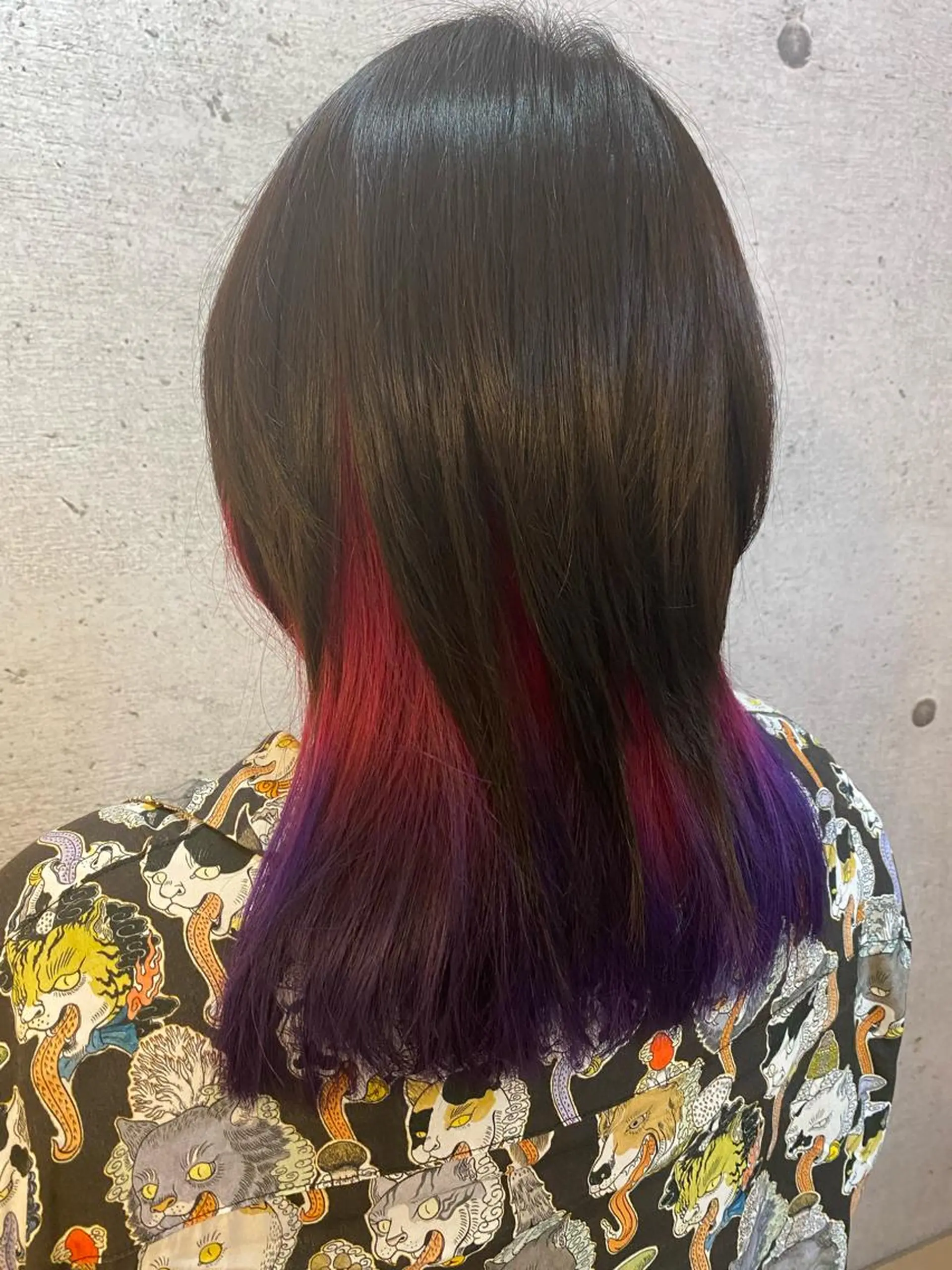 セミロング カラー カット ヘアカラー トリートメント Ando Raycoのヘアスタイル