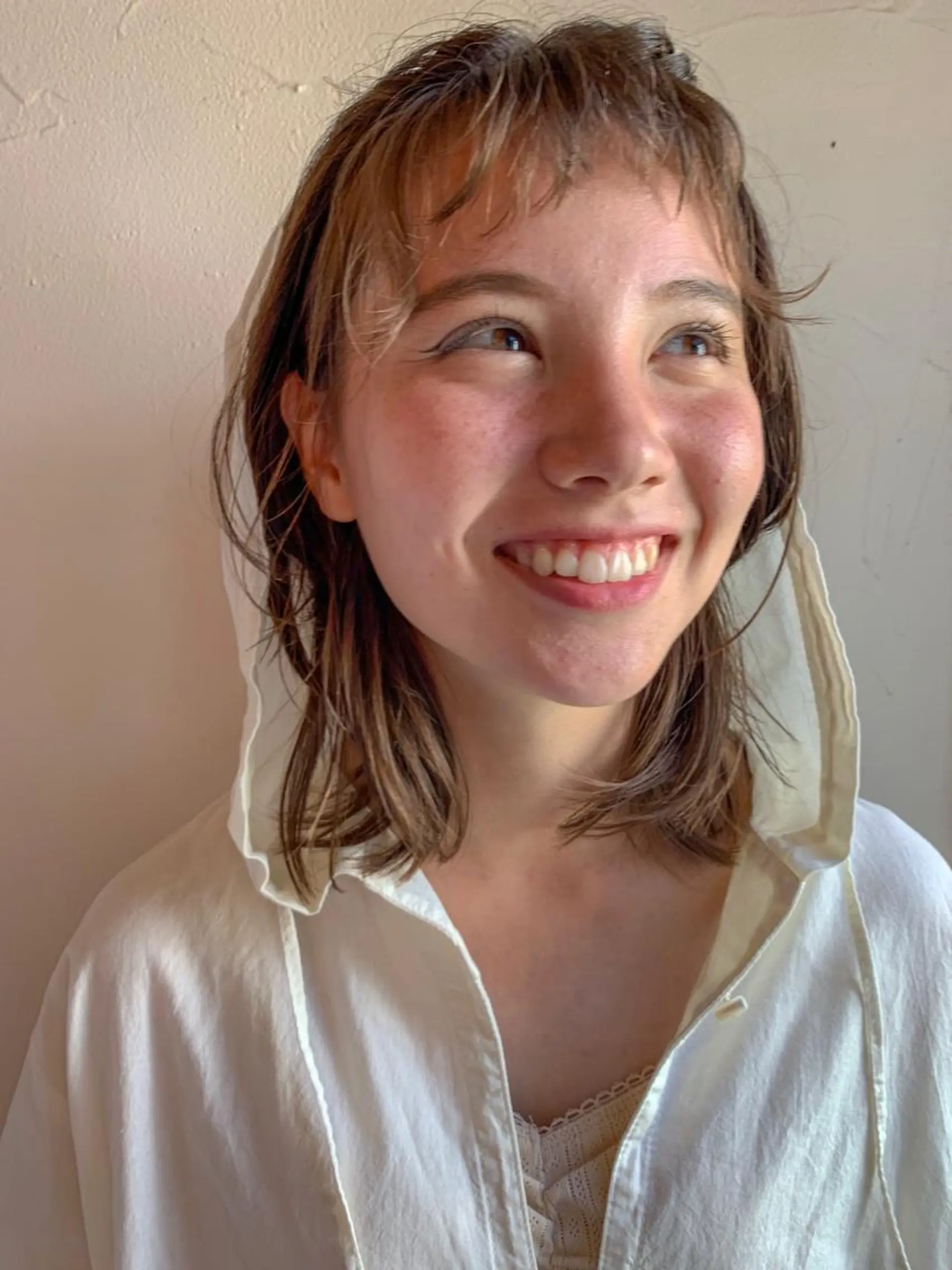 ミディアム メンズ／パーマ ／レディース髪質改善のヘアスタイル