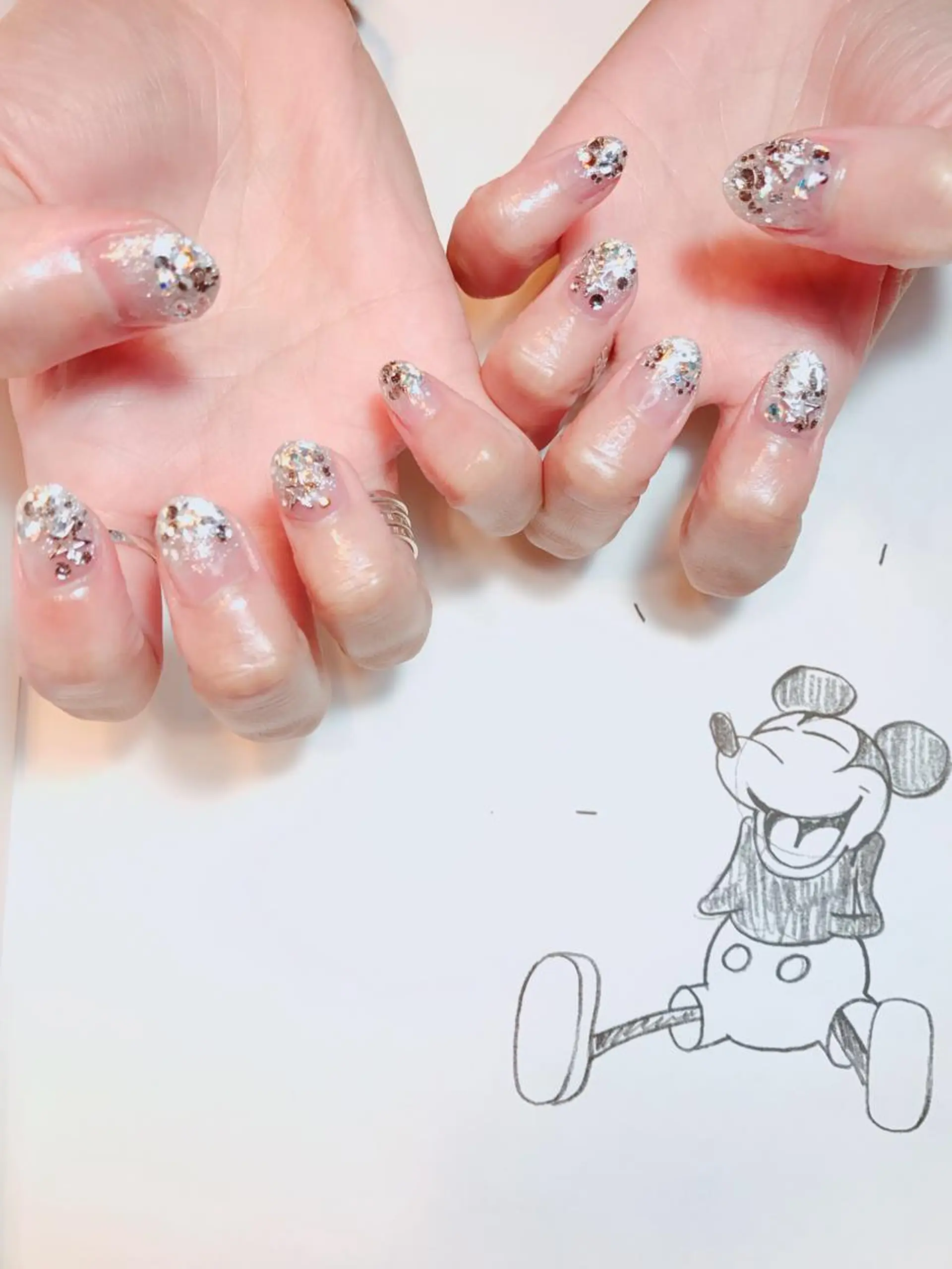 ネイル グラデーション 冬ネイル クリスマス owlnail /持込みデザイン専門のネイルデザイン