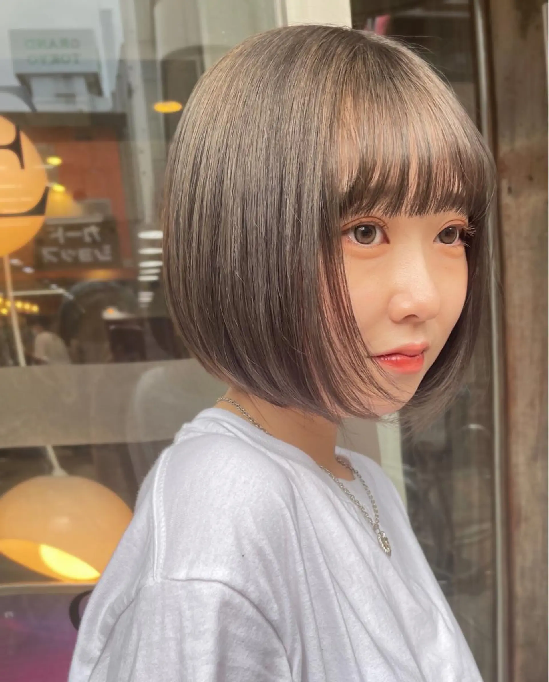 ショート カラー ハイトーンカラー ボブ risa 。のヘアスタイル