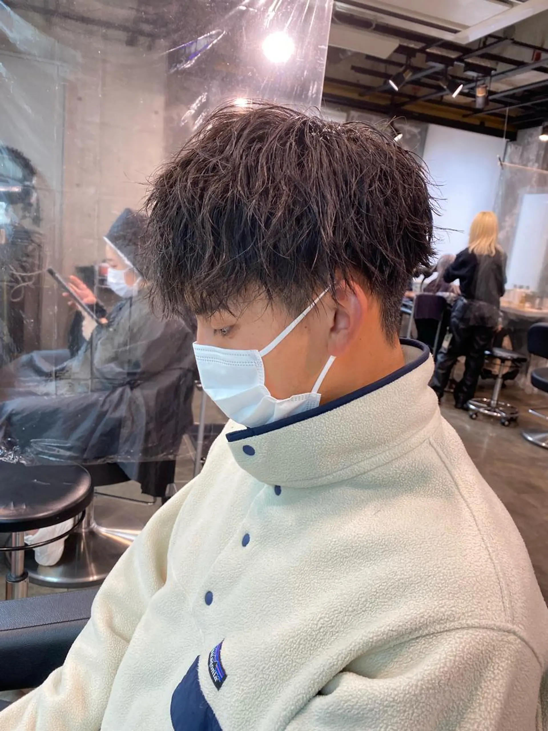 ショート パーマ メンズ 🟦ニュアンス/メン ズパーマ横浜🟦のヘアスタイル