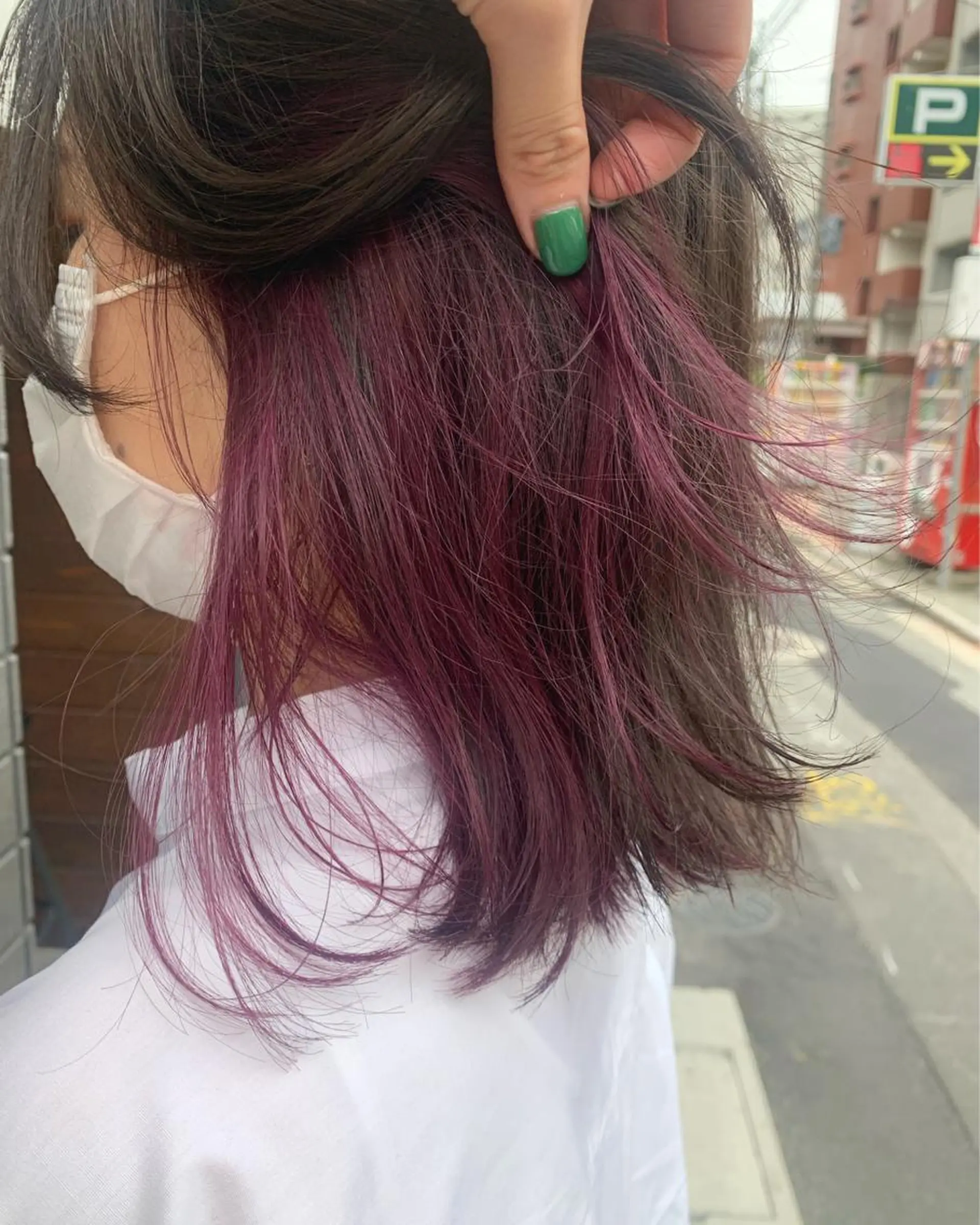 ミディアム カラー インナーカラー ラベンダーカラー ピンクカラー ピンクラベンダー カット ヘアカラー トリートメント hub hair レイヤー/透明感のヘアスタイル