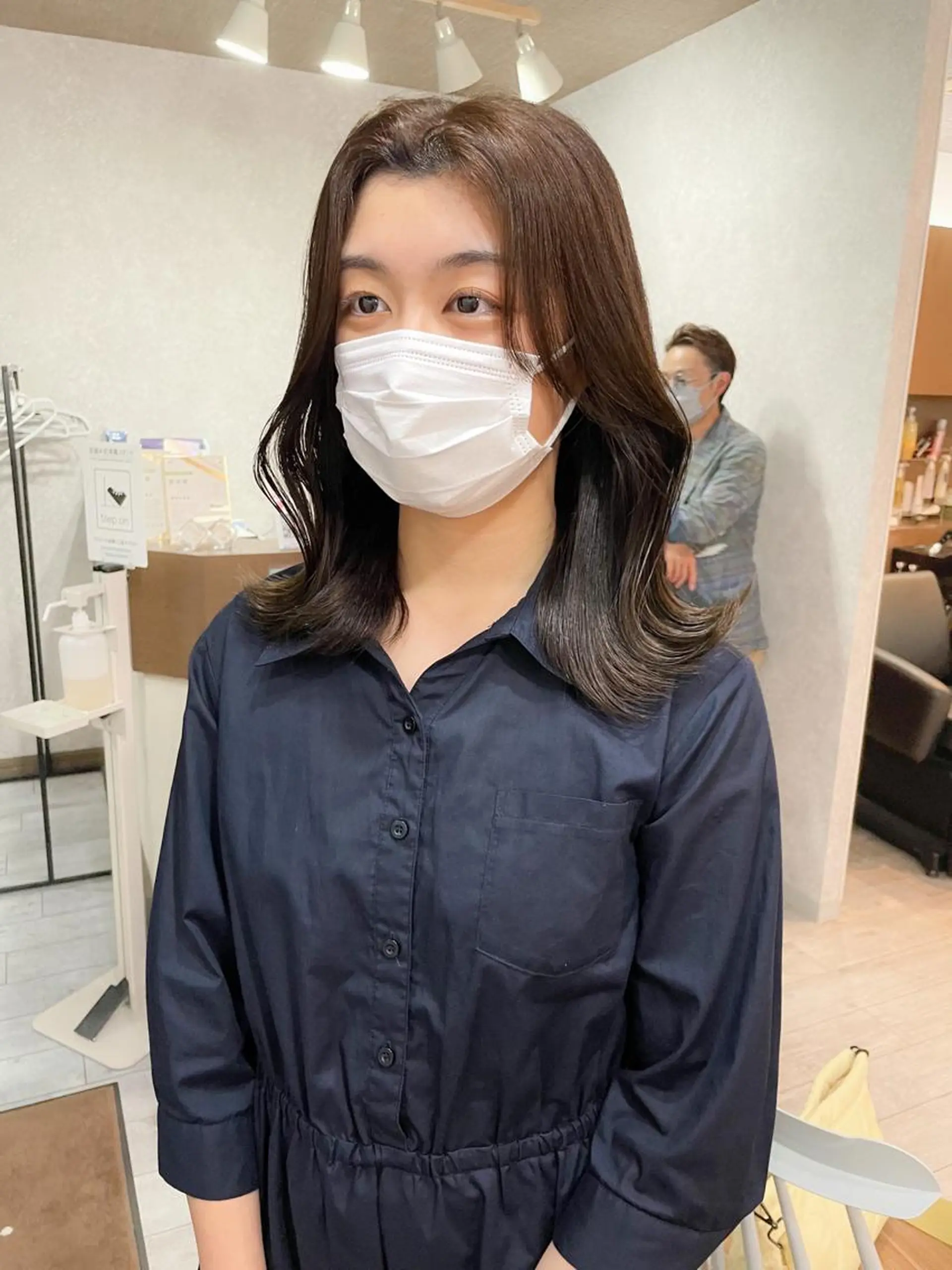 ミディアム カラー ベージュカラー オリーブベージュ レイヤーカット 🫧ヒシダアキ taboo.i🫧のヘアスタイル