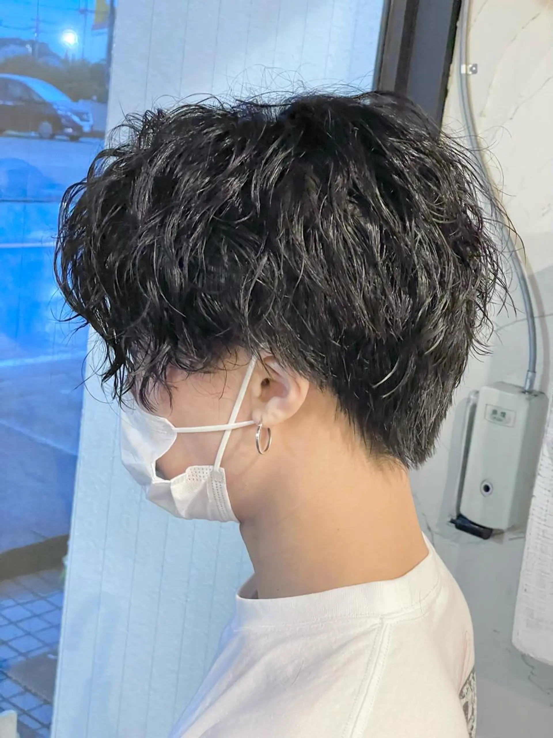 ショート パーマ メンズ センターパート メンズパーマ ツイストスパイラルパーマ スパイラルパーマ カット パーマ メンズ特化/パーマ指 名No.1/百瀬太郎のヘアスタイル