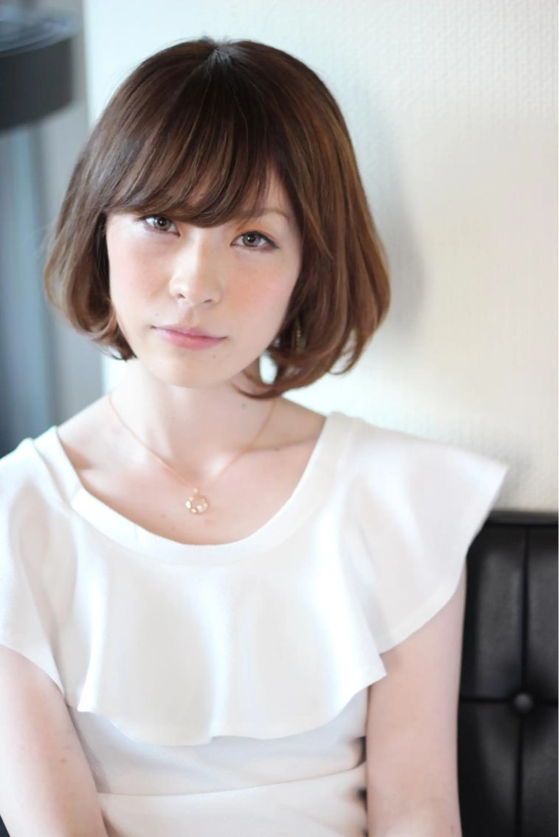 ショート ミディアム カラー パーマ アッシュ ボブ 成松 勇治のヘアスタイル