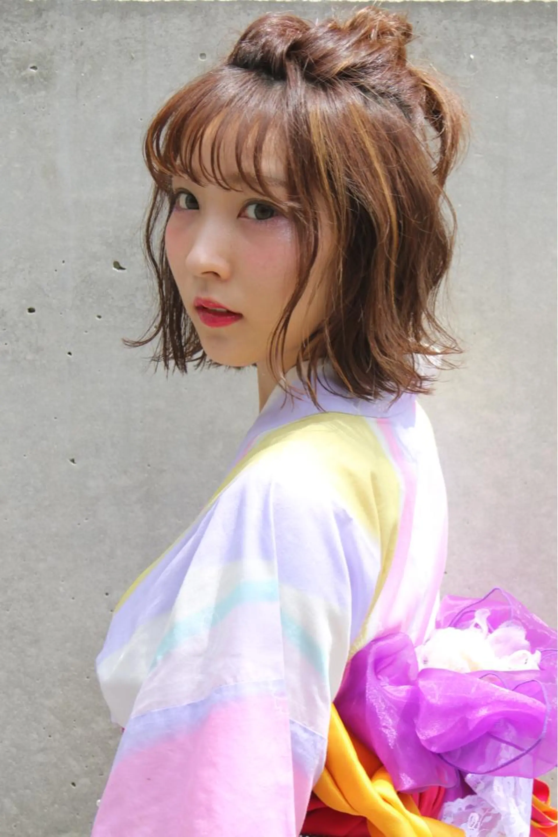 ミディアム ヘアアレンジ 前田 裕介のヘアスタイル