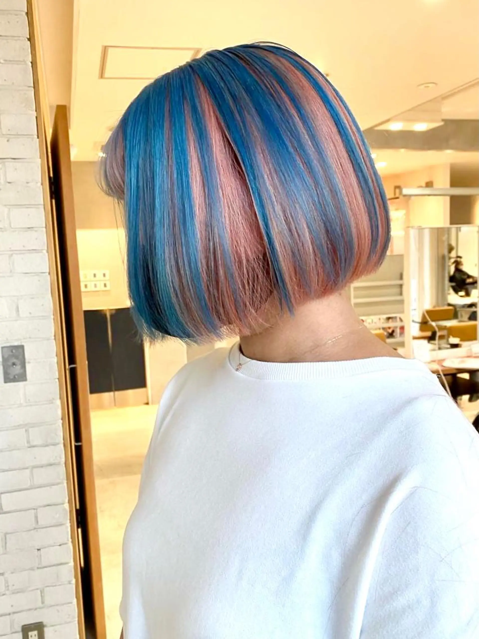 ミディアム カラー バレイヤージュ ブリーチ ケアブリーチ ダブルカラー ハイライトカラー ヘアカラー トリートメント welring hair salonのヘアスタイル