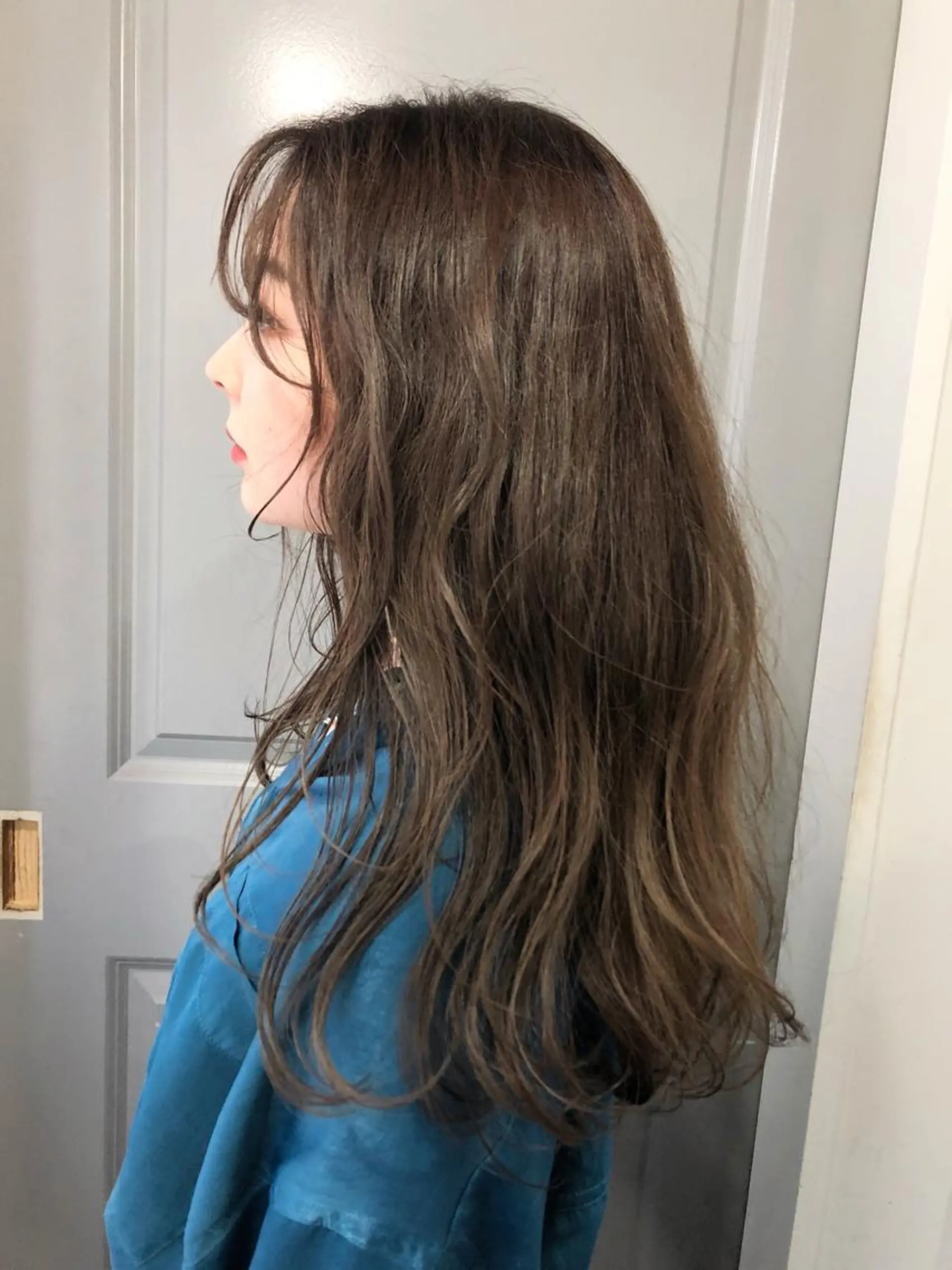 ロング カラー ブリーチ ケアブリーチ グレージュ Pia ツボイ ケイタのヘアスタイル