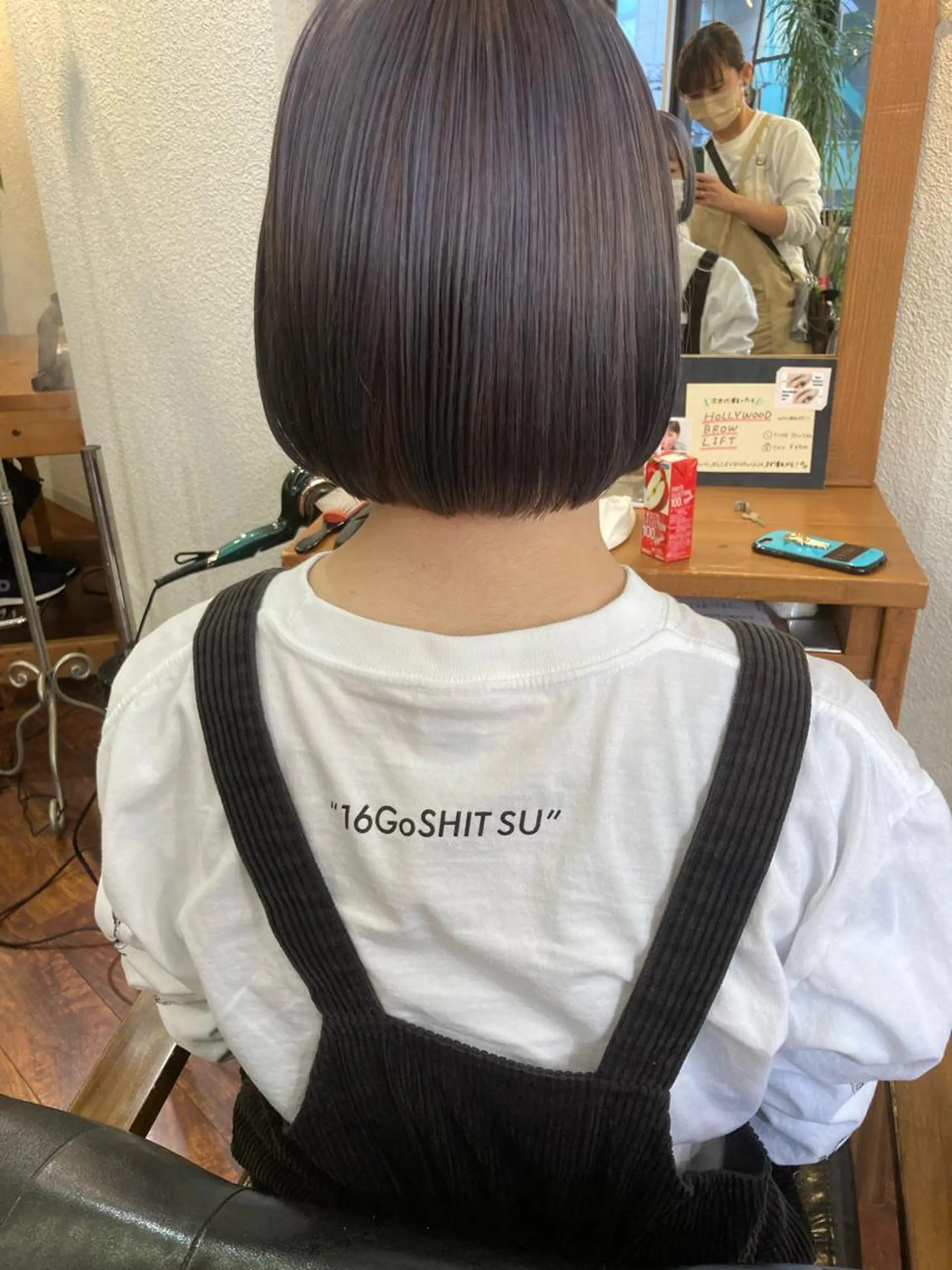 ミディアム カラー パープルカラー ヘアカラー 小木曽智美 /ボブ/ショートのヘアスタイル