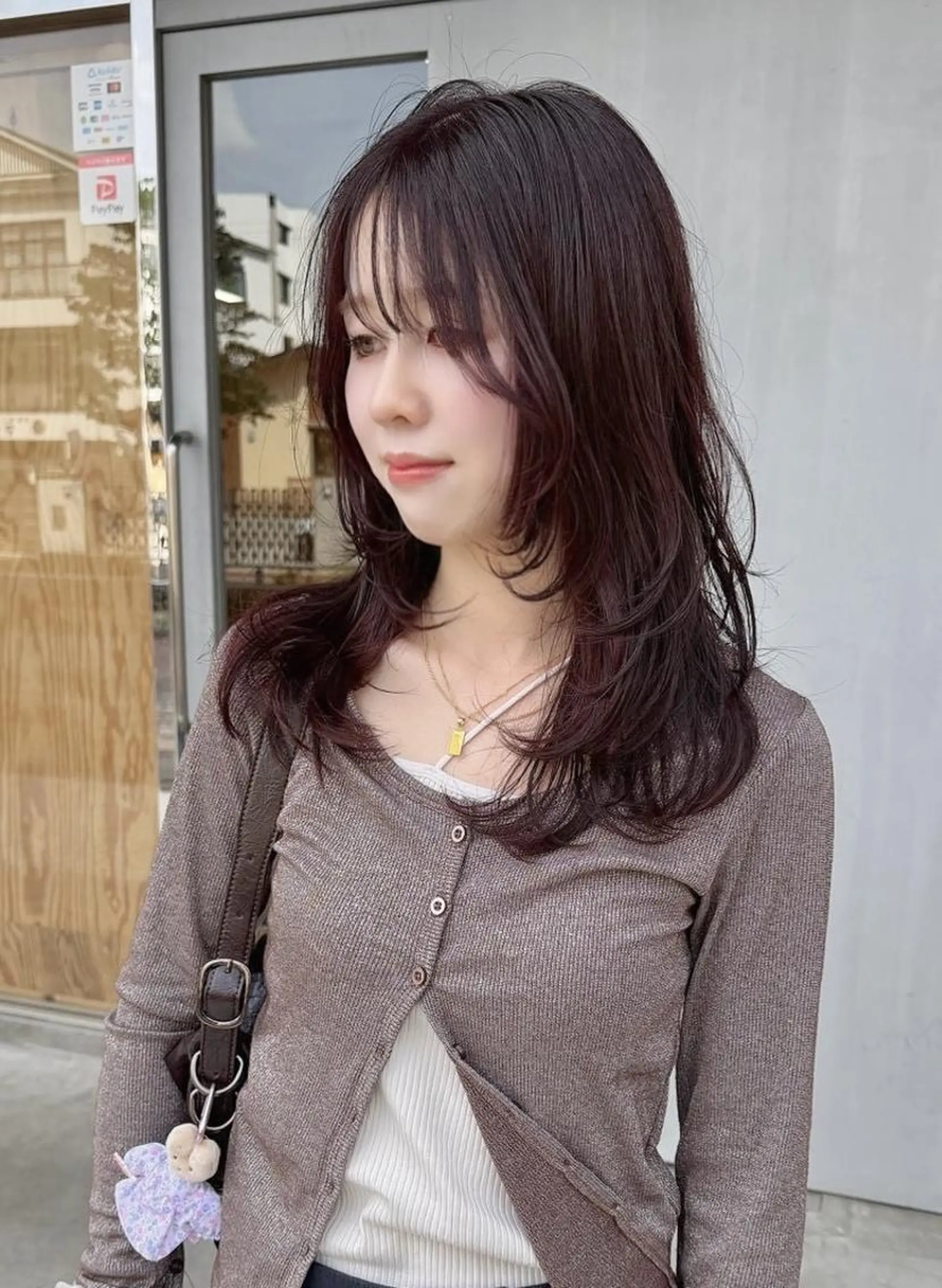 ミディアム カラー ブラウンカラー レイヤーカット カット ヘアカラー トリートメント 韓国/ボブ/まつパ 🩰aikaのヘアスタイル