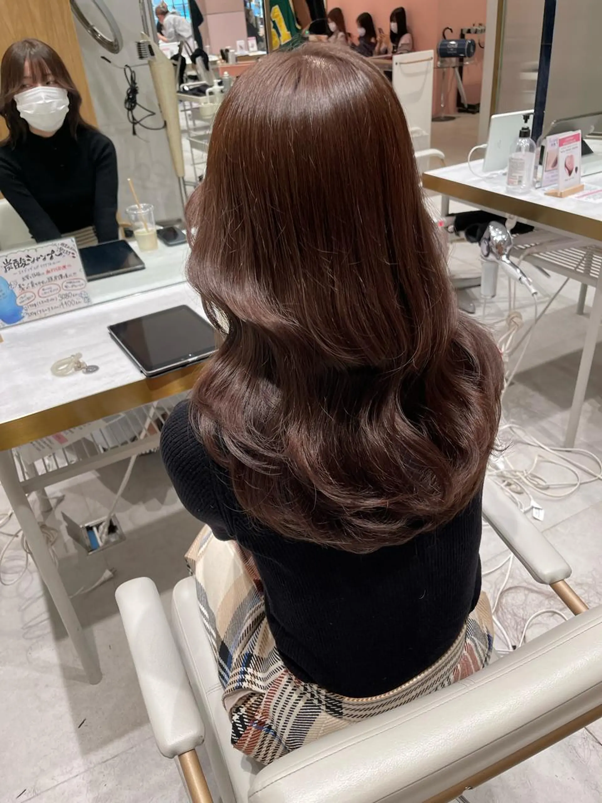 セミロング カラー アッシュ ベージュカラー 黒髪 ブリーチ ブルーカラー 顔周り特化/韓国ヘア /レイヤー/吉野幸大のヘアスタイル