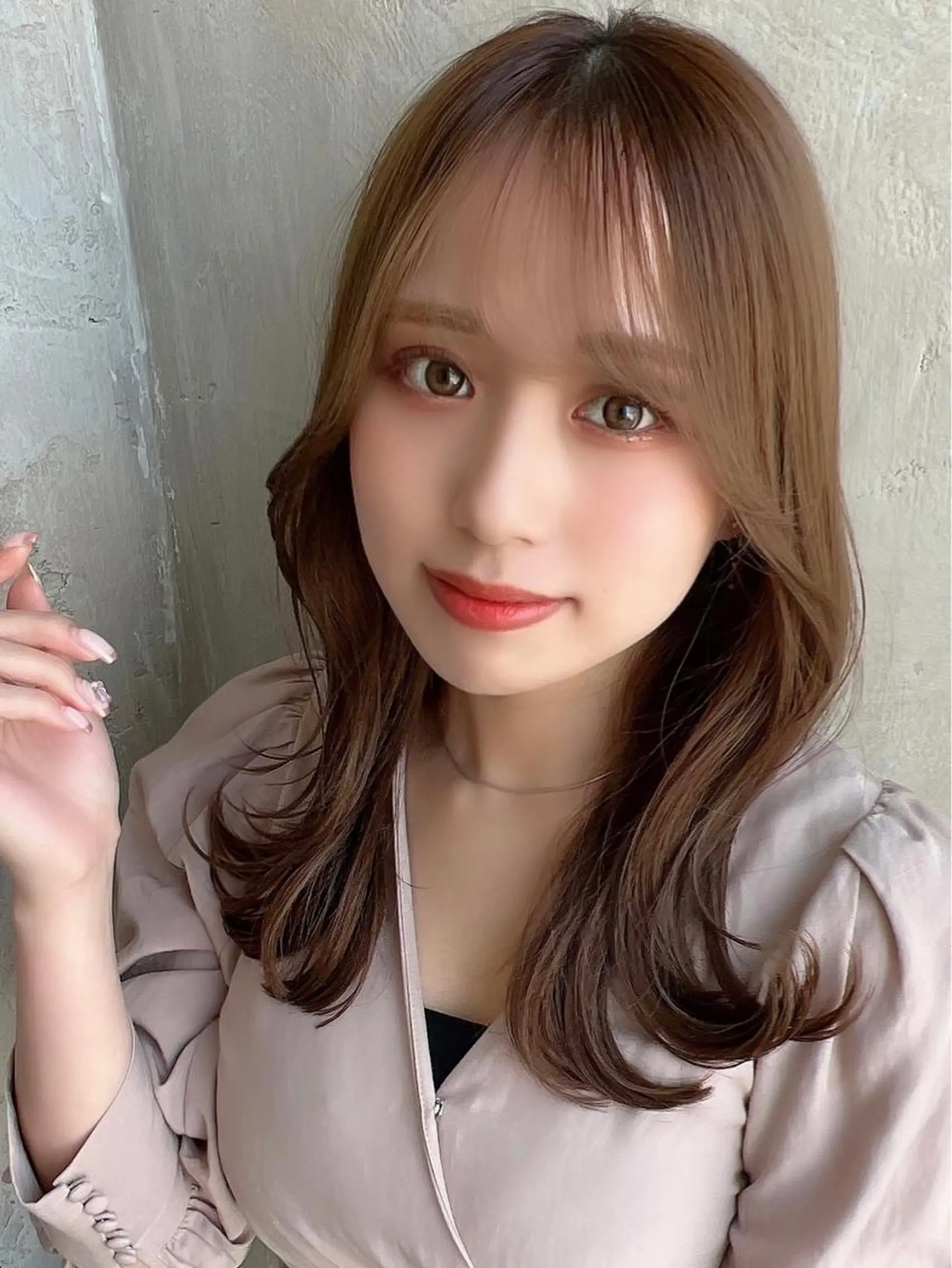 セミロング くびれヘア 髪質改善 縮毛矯正 🧡くびれヘア/前髪 顔周り🧡久原結衣のヘアスタイル