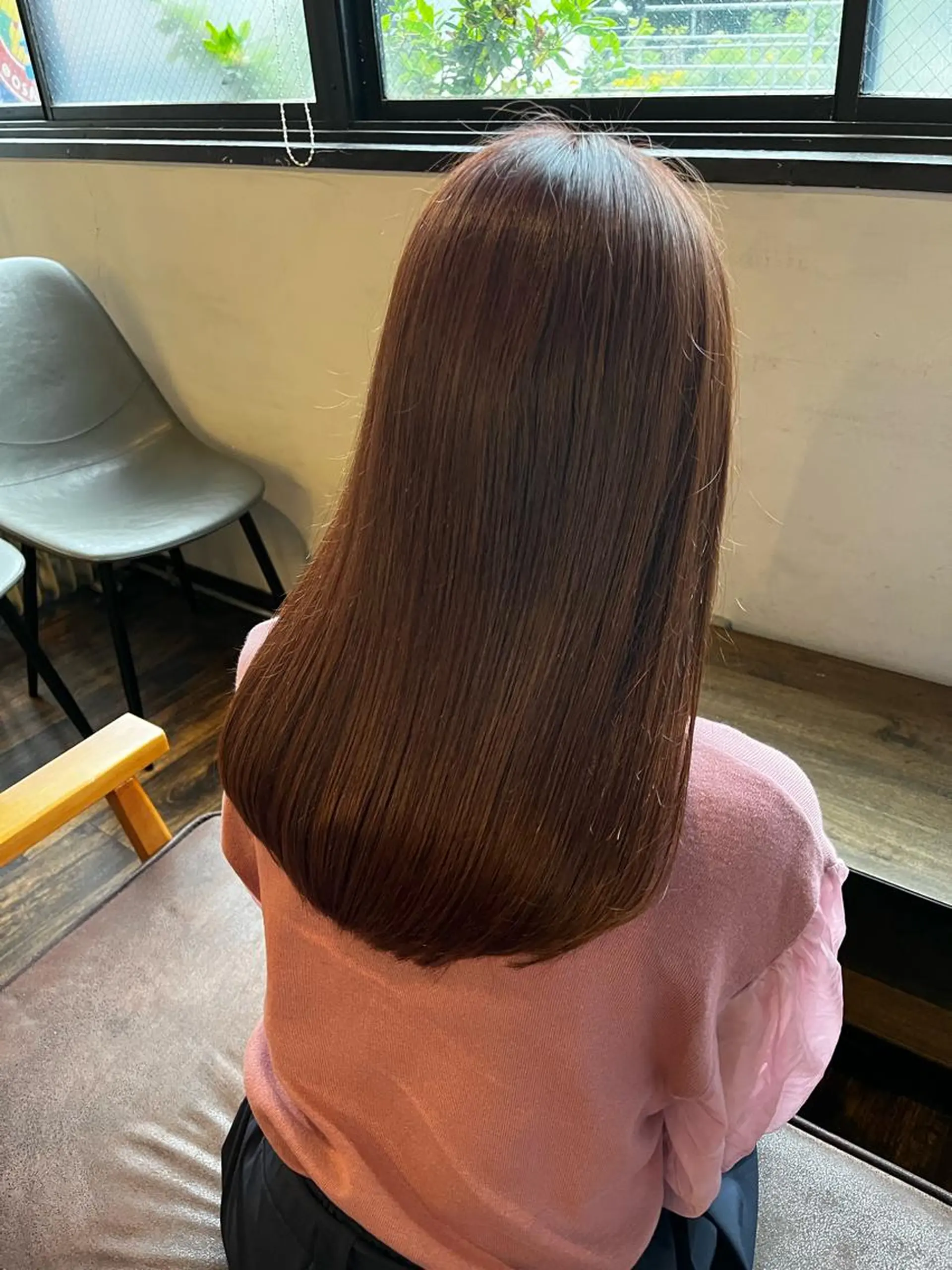 ロング ピンクブラウン 古川 尚実のヘアスタイル