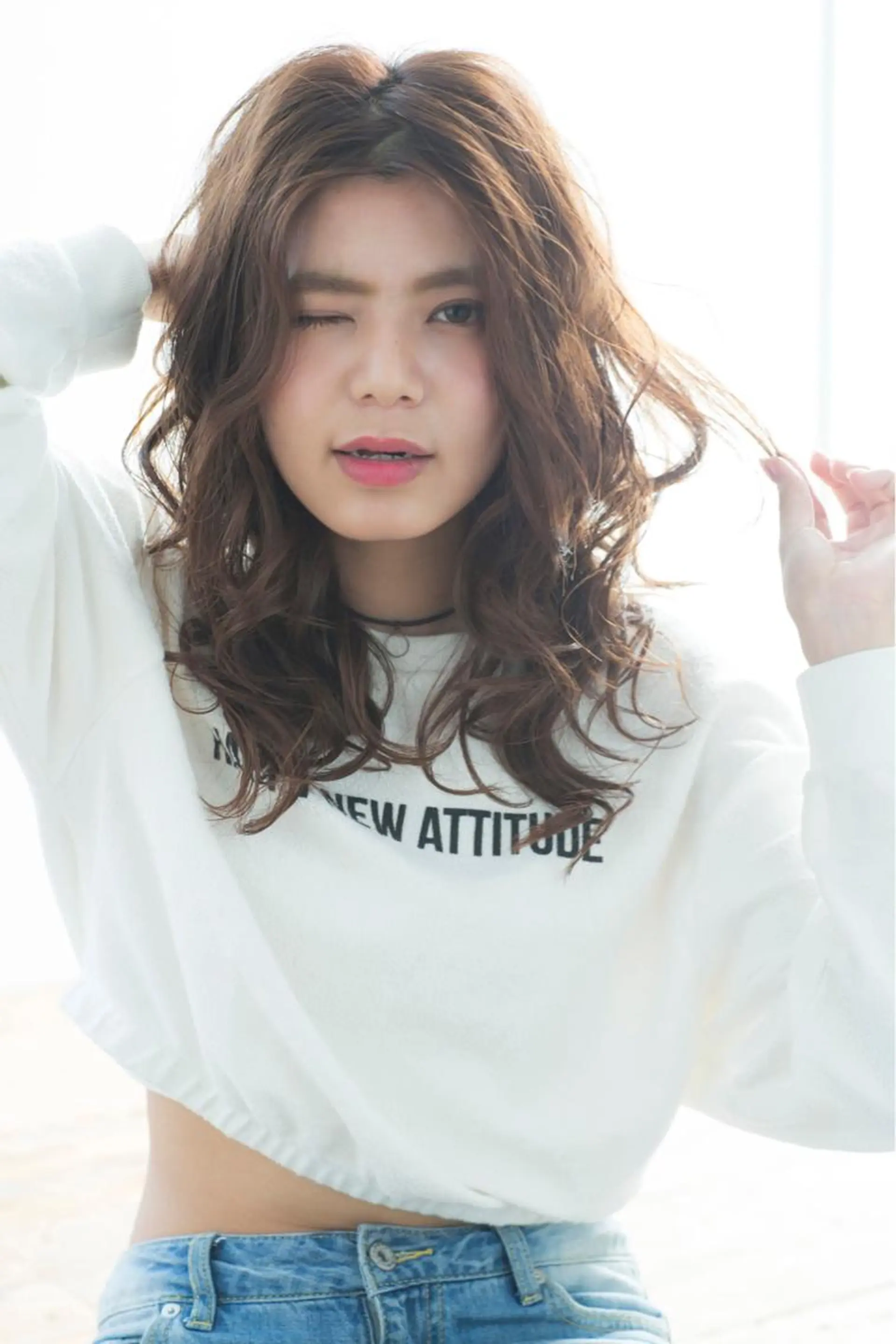 セミロング カラー 所渉/韓国レイヤー /ウルフカットのヘアスタイル