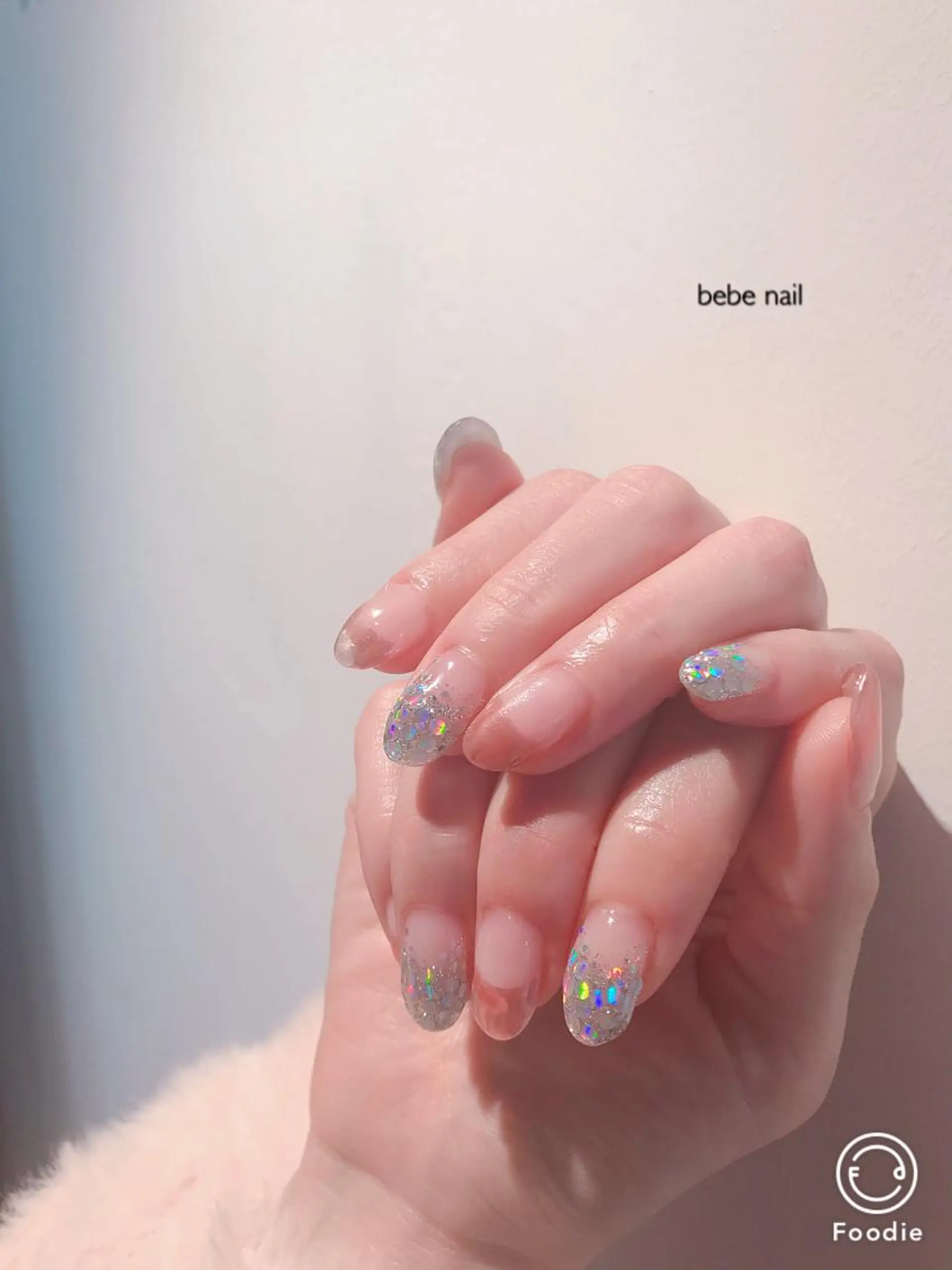 ネイル フレンチネイル ホログラムネイル ラメ(グリッター) ラメグラデーション ミラーネイル Ann. nail.tokyo所属・Ann nailのネイルデザイン