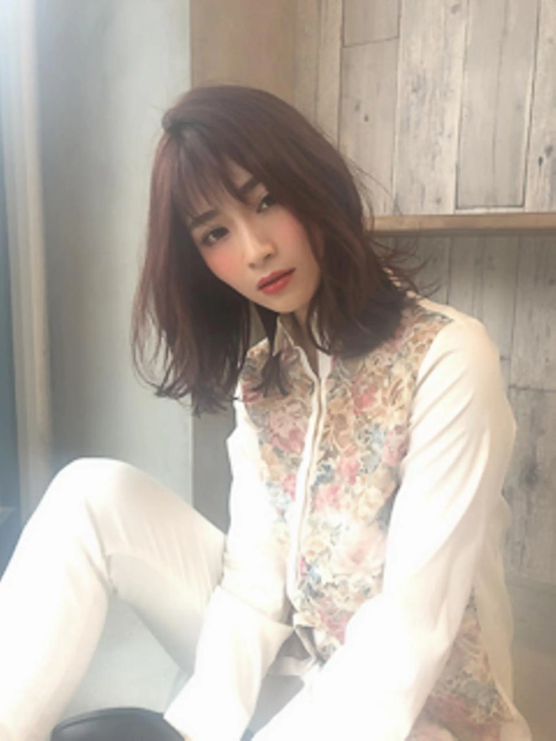 ミディアム カラー カット ヘアカラー トリートメント 髪質改善shoma mikiのヘアスタイル