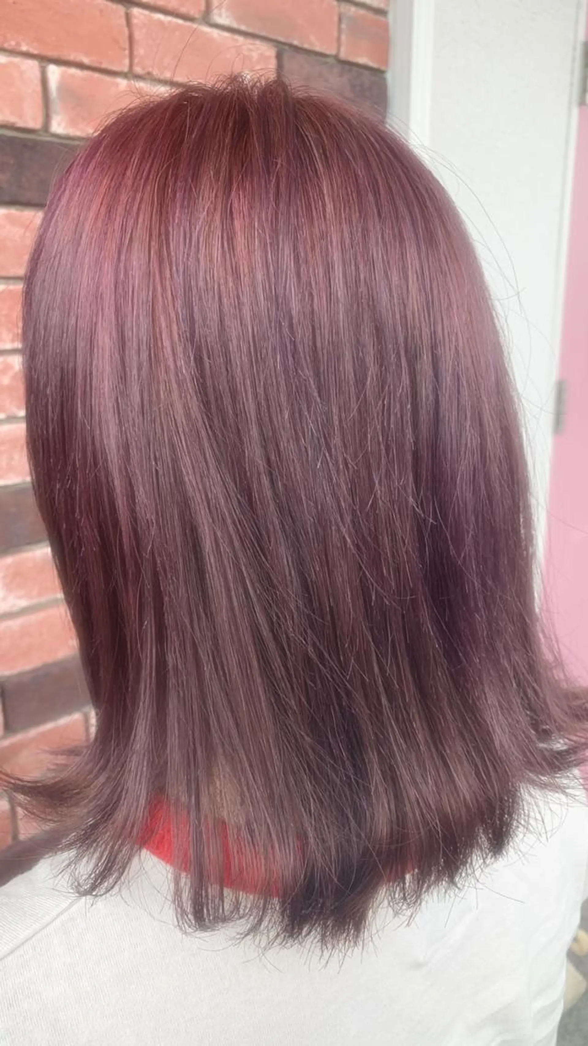 ミディアム カラー ブリーチ ブルーカラー ブルーラベンダー ラベンダーカラー 工藤 萌香のヘアスタイル