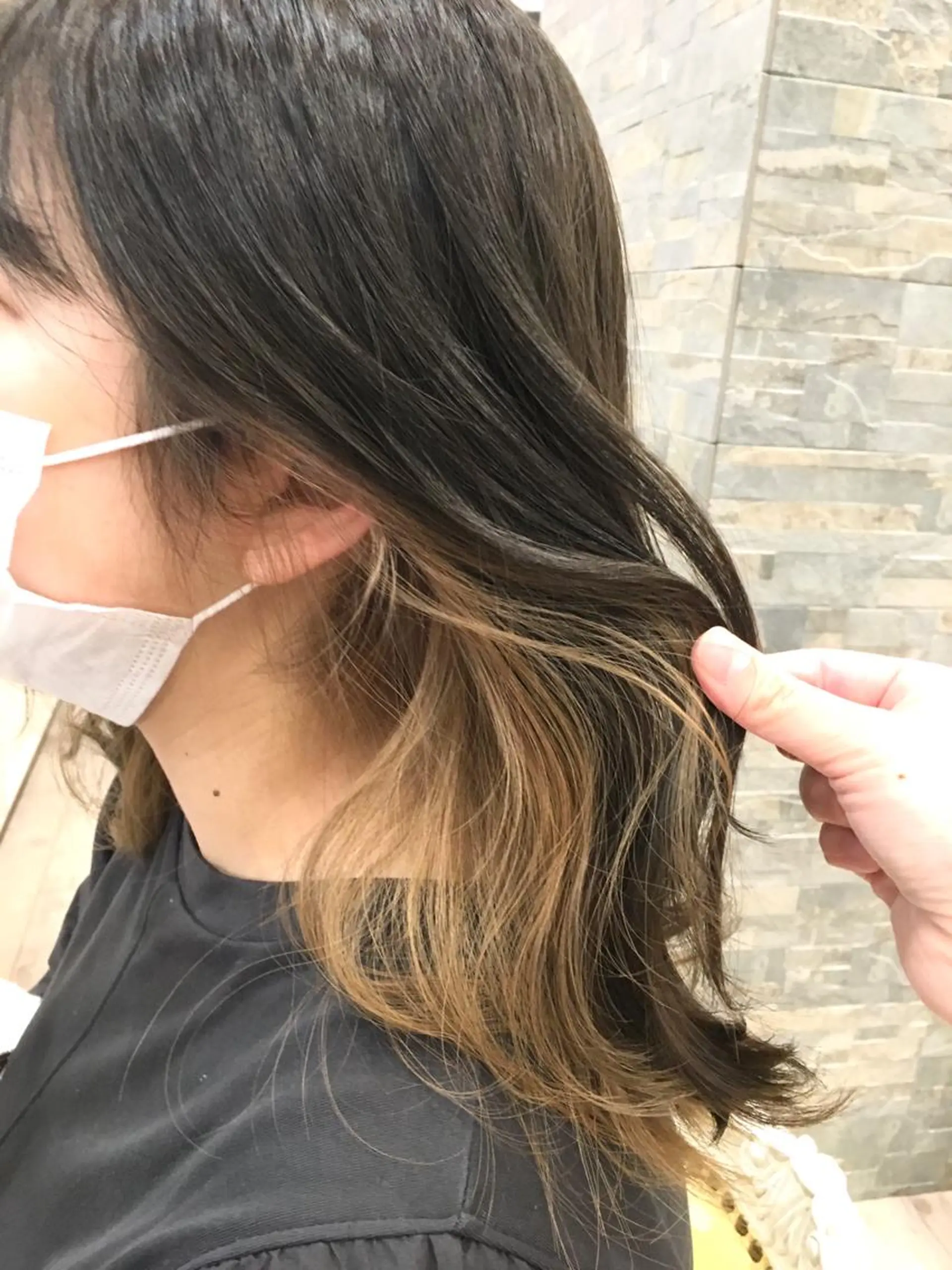 ミディアム カラー ブリーチ インナーカラー LaBless梅田 🎀坂本リオのヘアスタイル