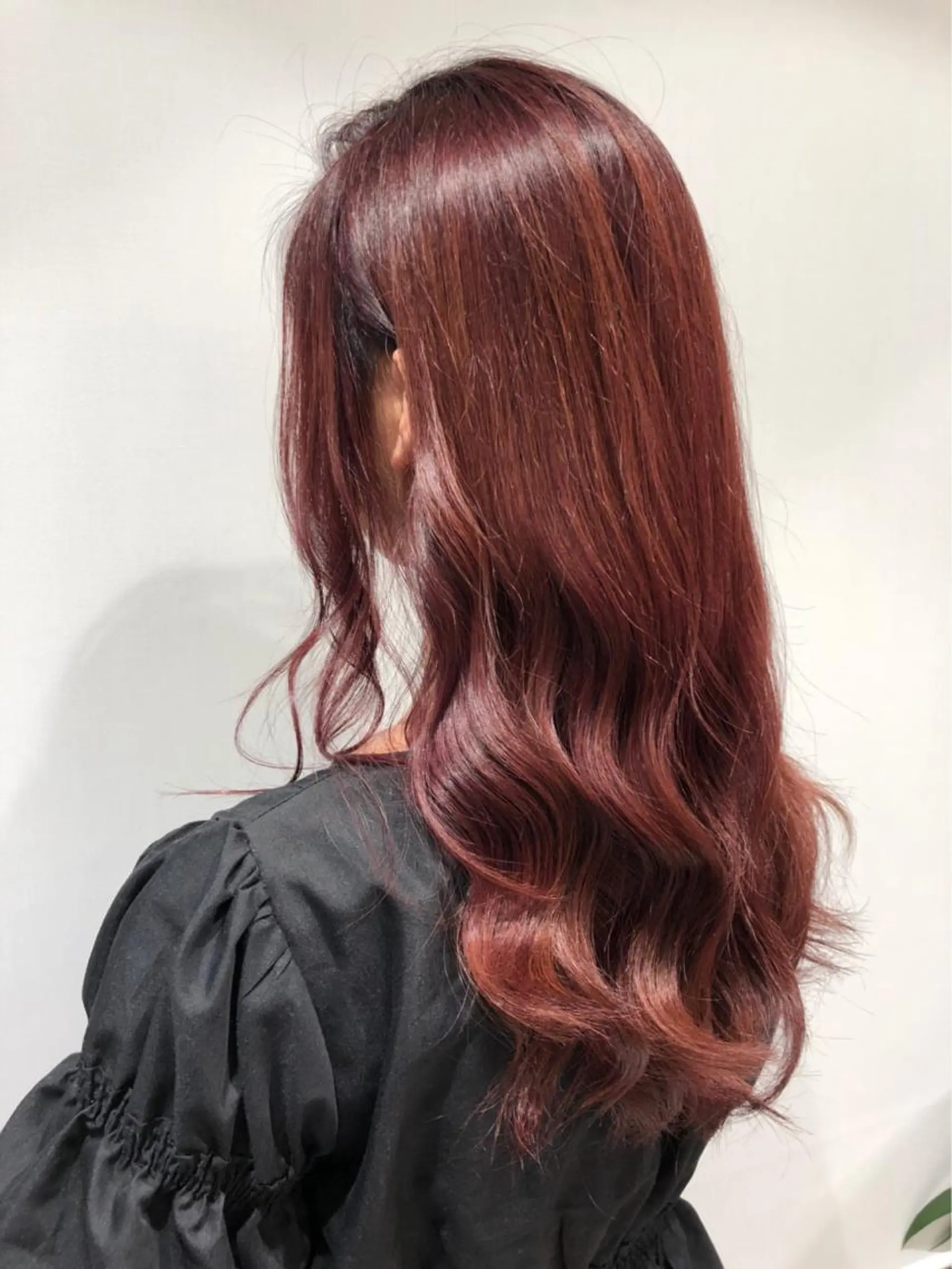 ロング カラー レッドカラー 寺内 紳悟のヘアスタイル