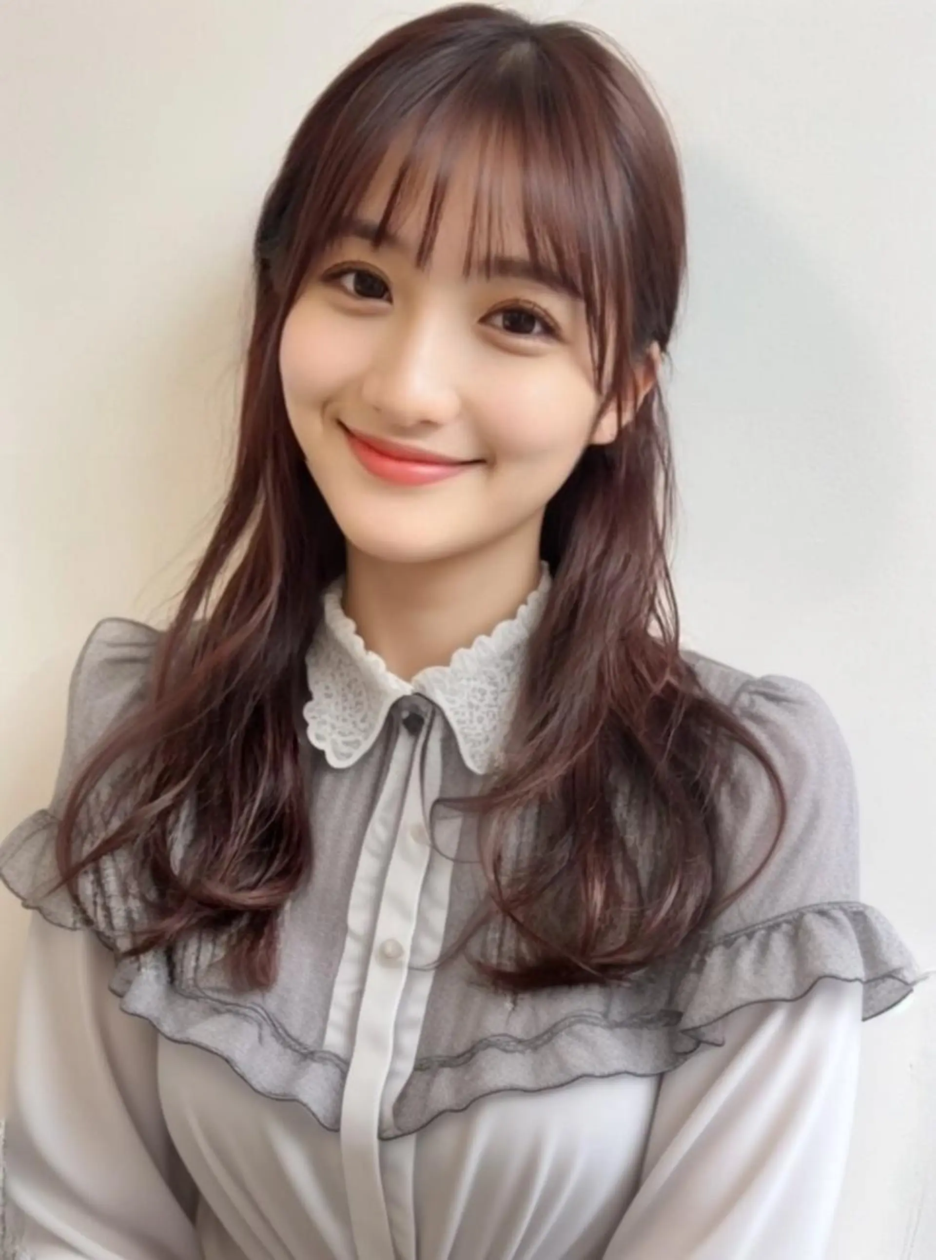 ロング カット ヘアカラー innocent 青葉台駅桜台公園前店のヘアスタイル