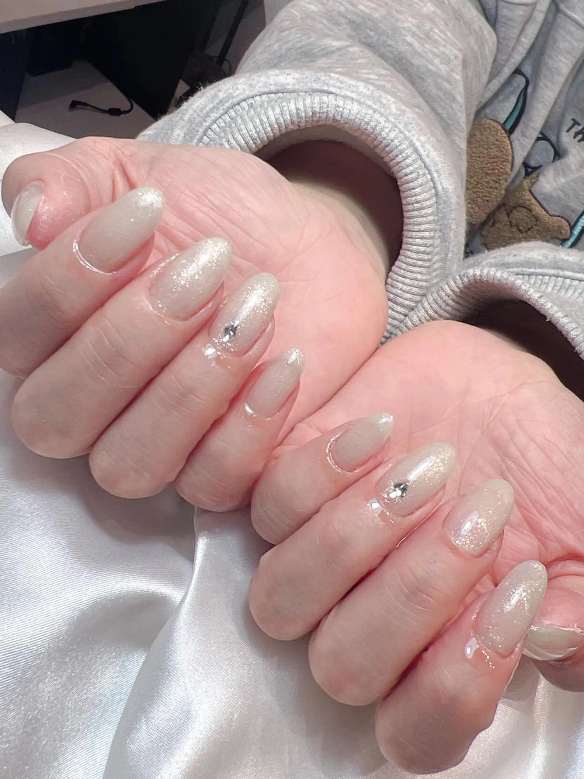 ネイル ワンカラーネイル bijou nails　蓮のネイルデザイン