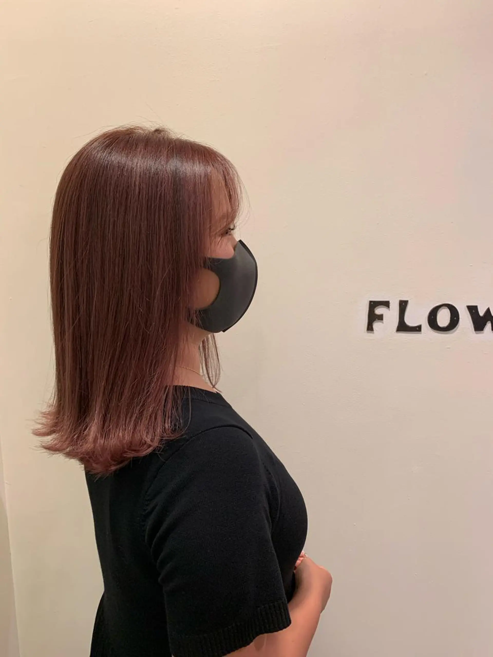 ミディアム カラー ピンクカラー ヘアカラー Shouei  のヘアスタイル