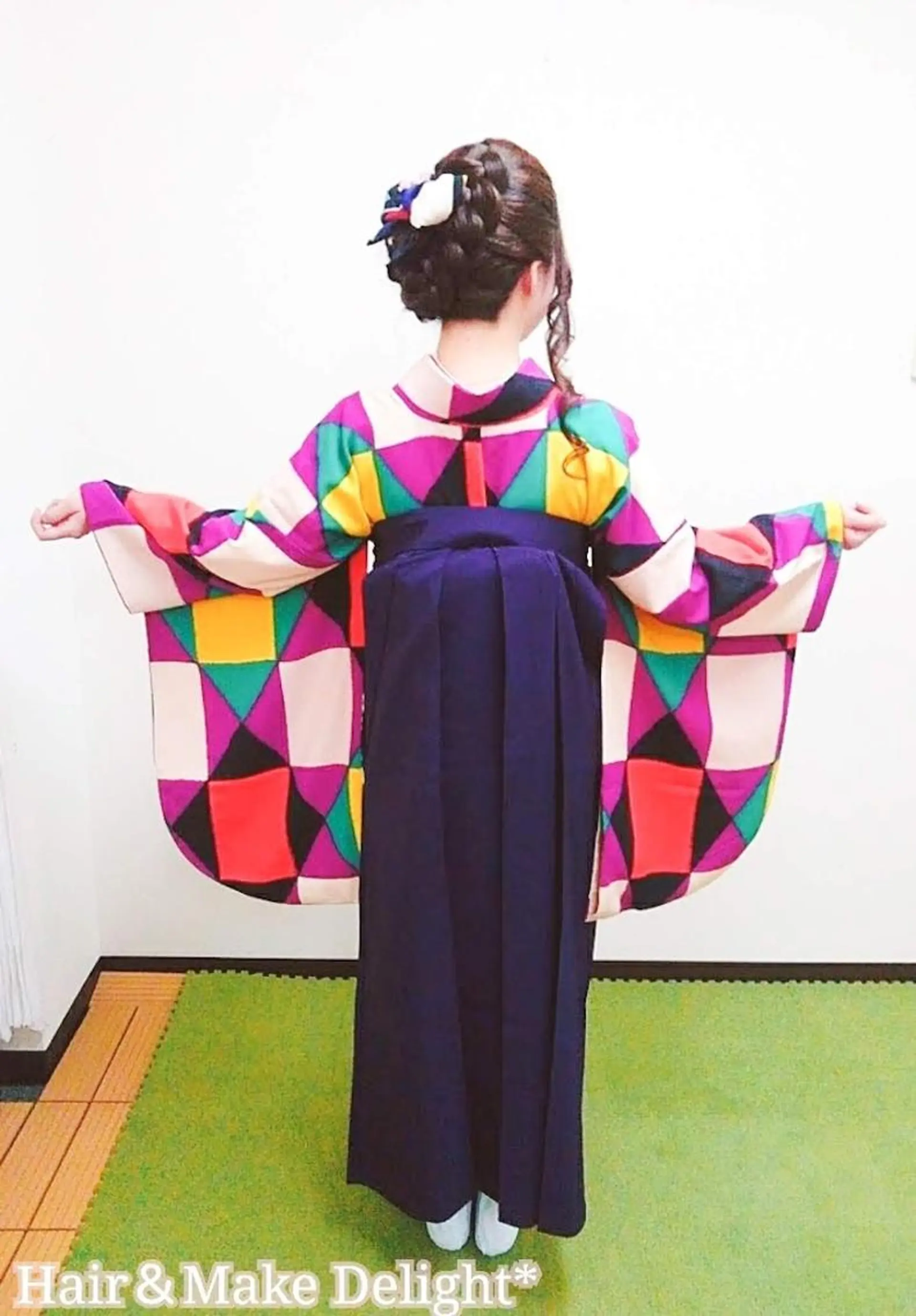 セミロング ヘアアレンジ Hair&Make  Delight*のヘアスタイル