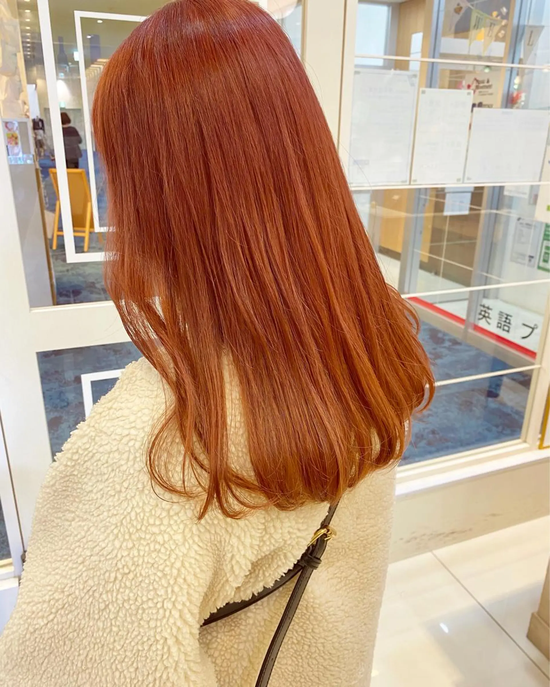 ロング カラー オレンジ riho/ブリーチ/ デザインカラー/辻堂のヘアスタイル