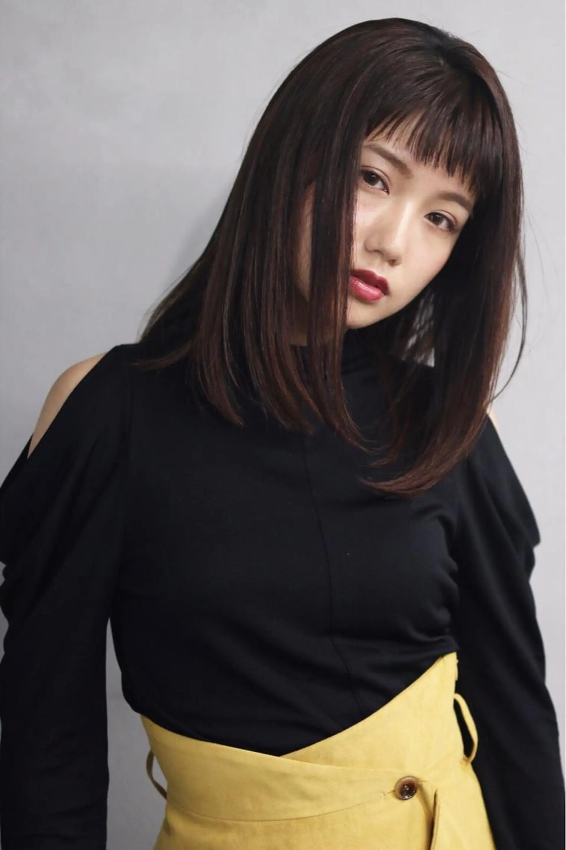 セミロング カラー シースルーバング ショート/ボブ/ 白髪染め/メンズ葛西のヘアスタイル