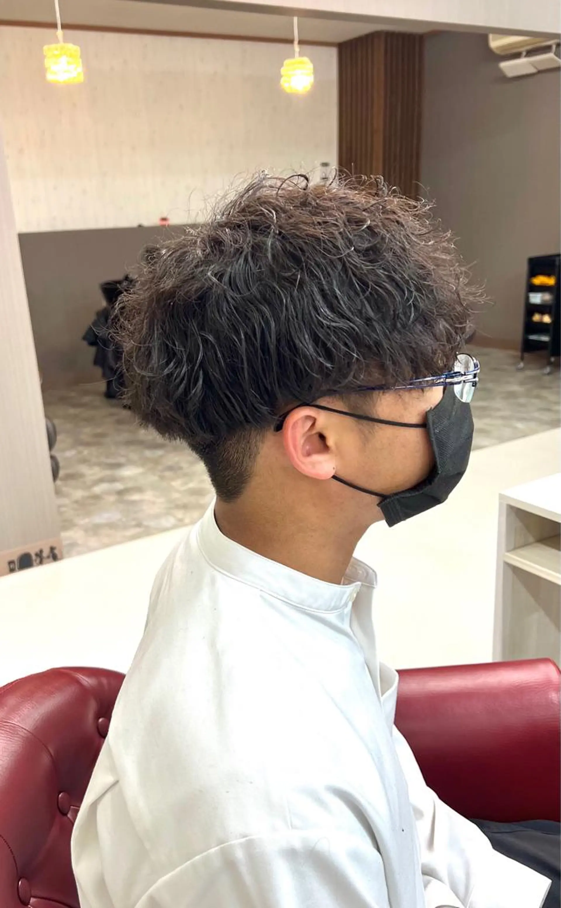 ショート パーマ メンズ 波巻きパーマ KEN 🌟のヘアスタイル