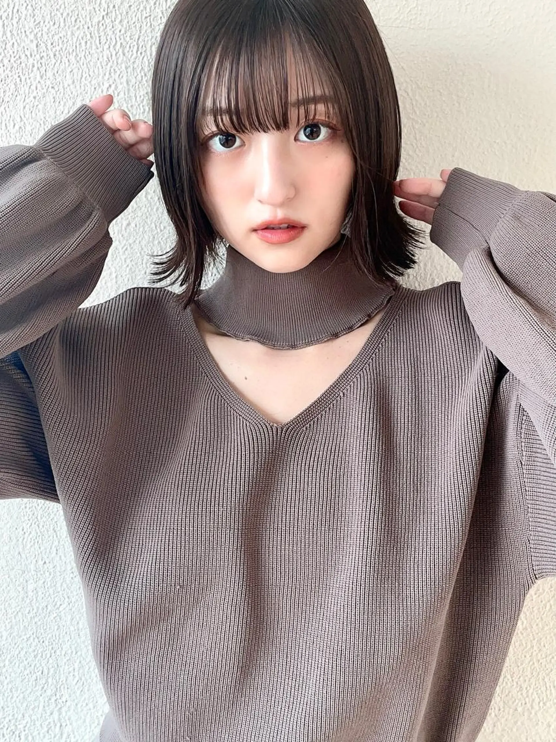 ミディアム ボブ くびれヘア 韓国風ヘア 市原 大翼のヘアスタイル