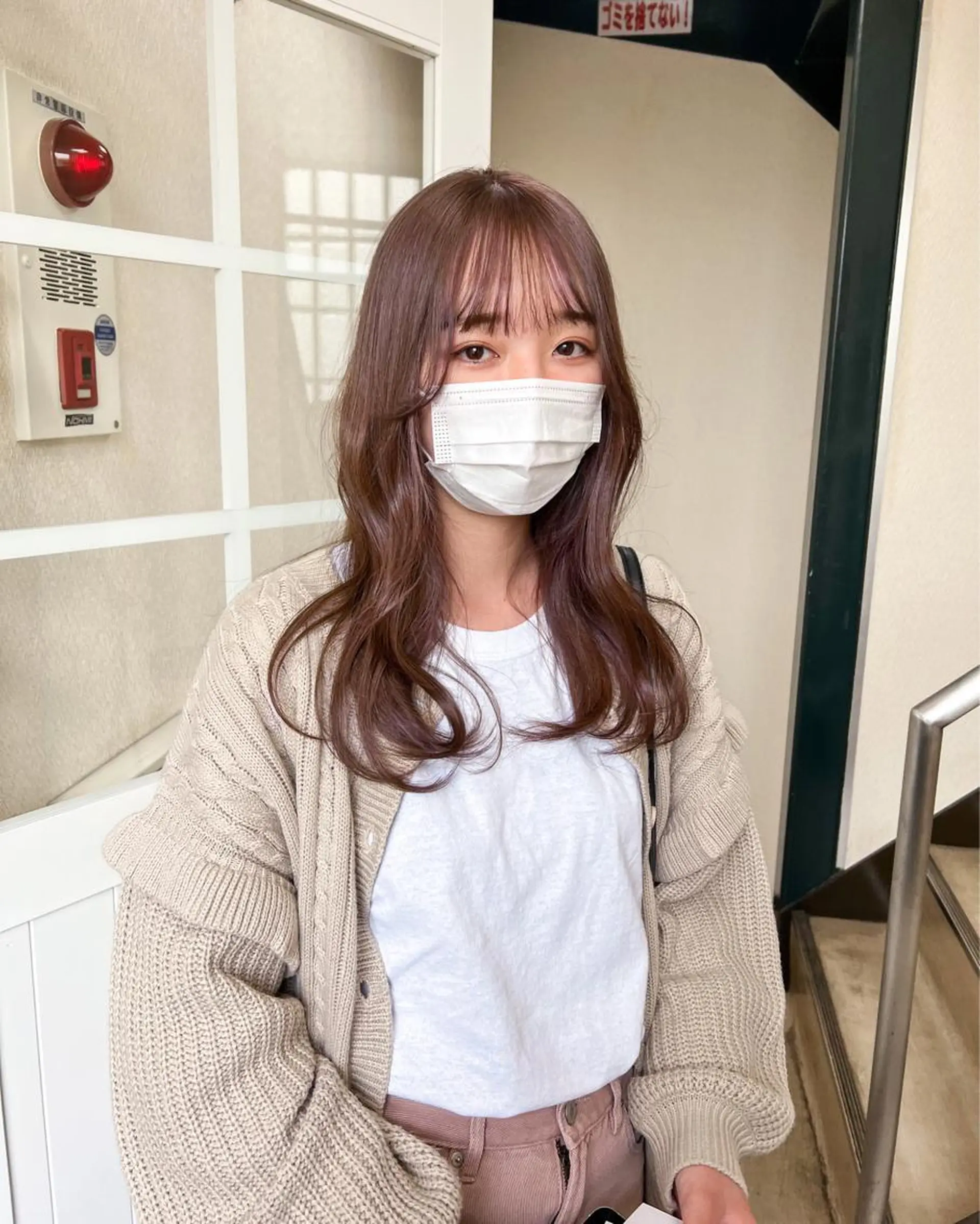 ロング カラー ベージュカラー ブリーチ ラベンダーカラー ラベンダーベージュ ピンクカラー カット 縮毛矯正 水野 雪 /パーマ/暖色カラーのヘアスタイル