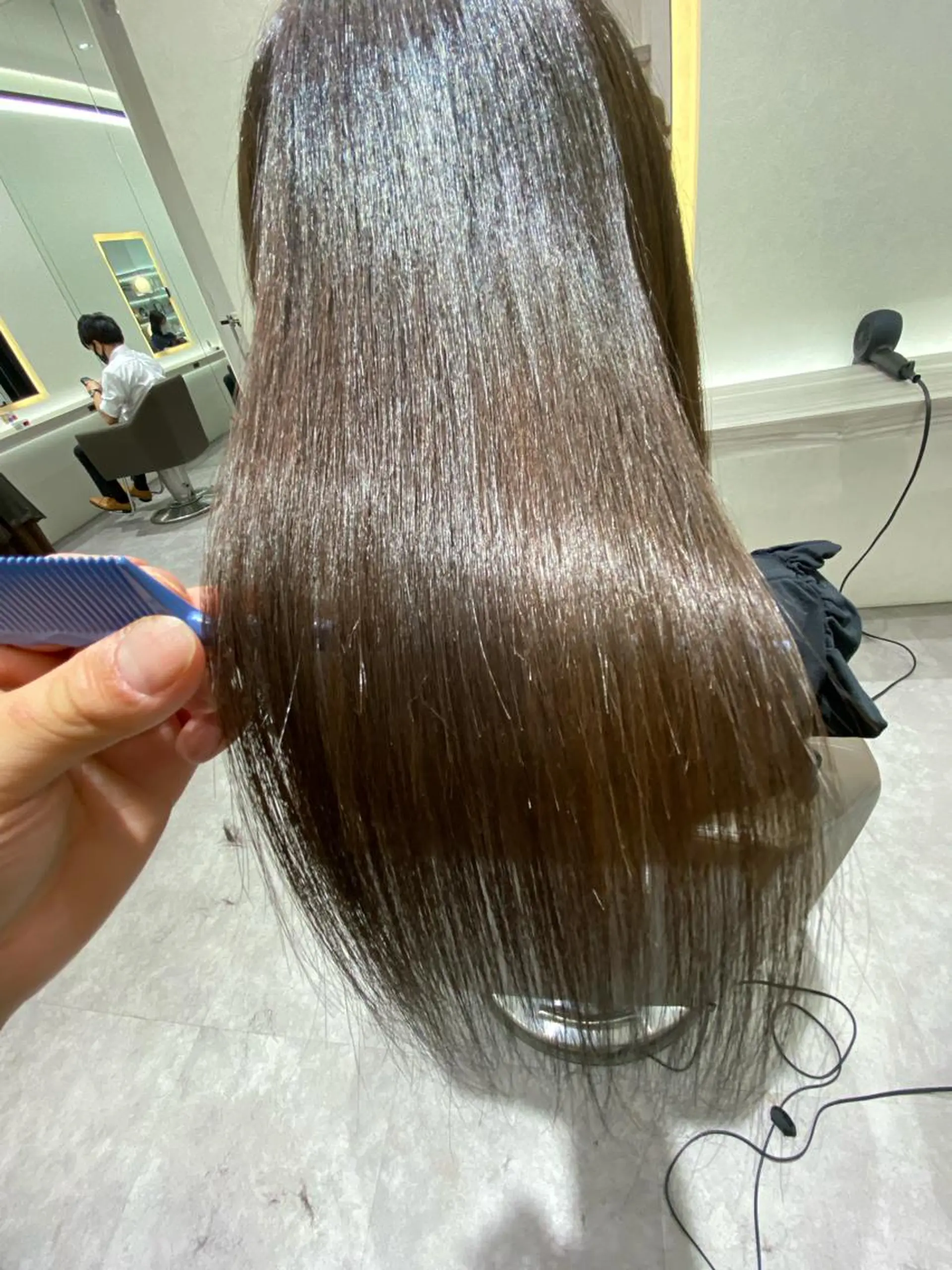 セミロング カラー トリートメント ムトウセイマ/ 縮毛矯正/ブリーチのヘアスタイル