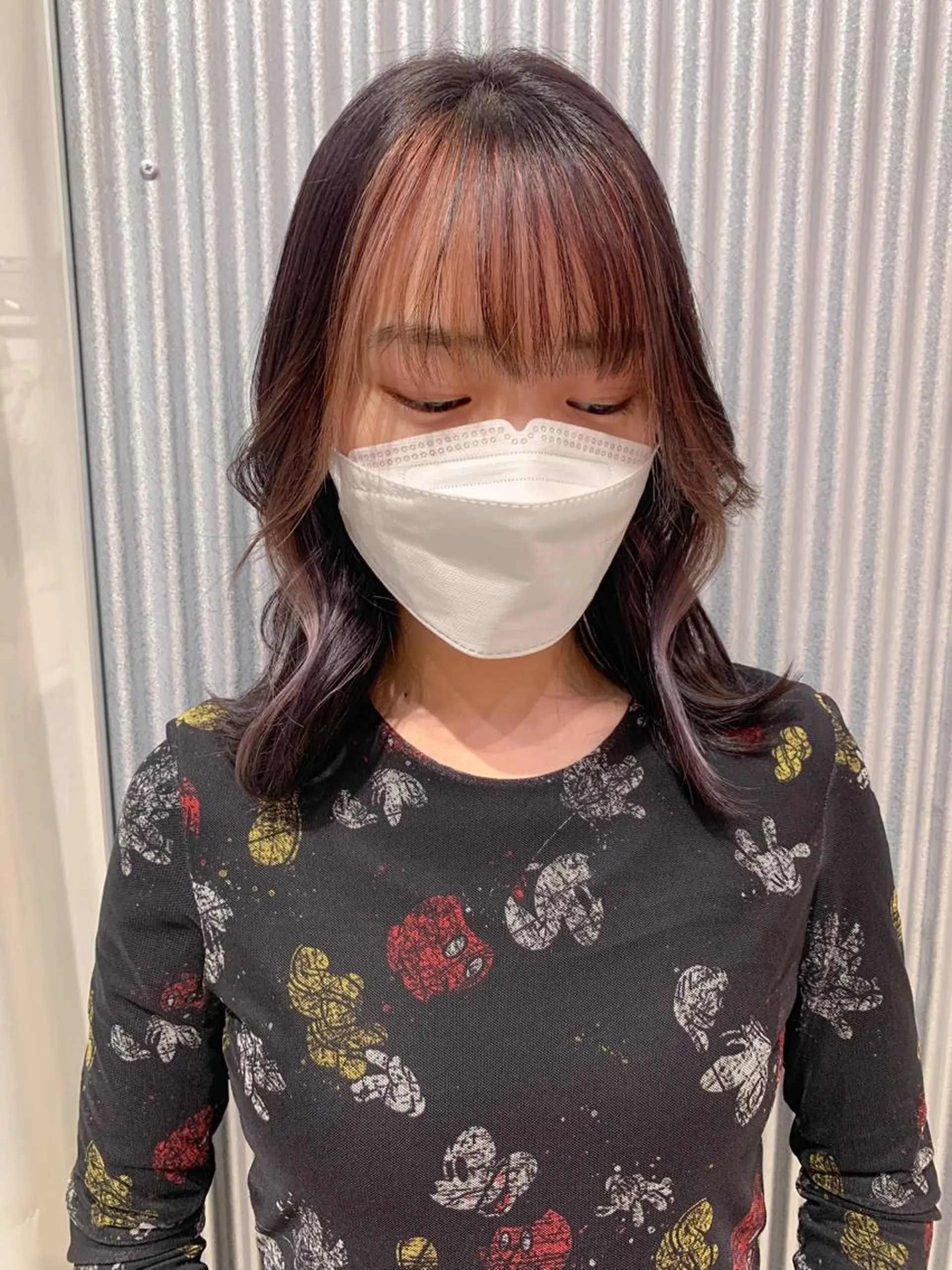 ミディアム カラー ヘアアレンジ カット ヘアカラー トリートメント yuka .のヘアスタイル