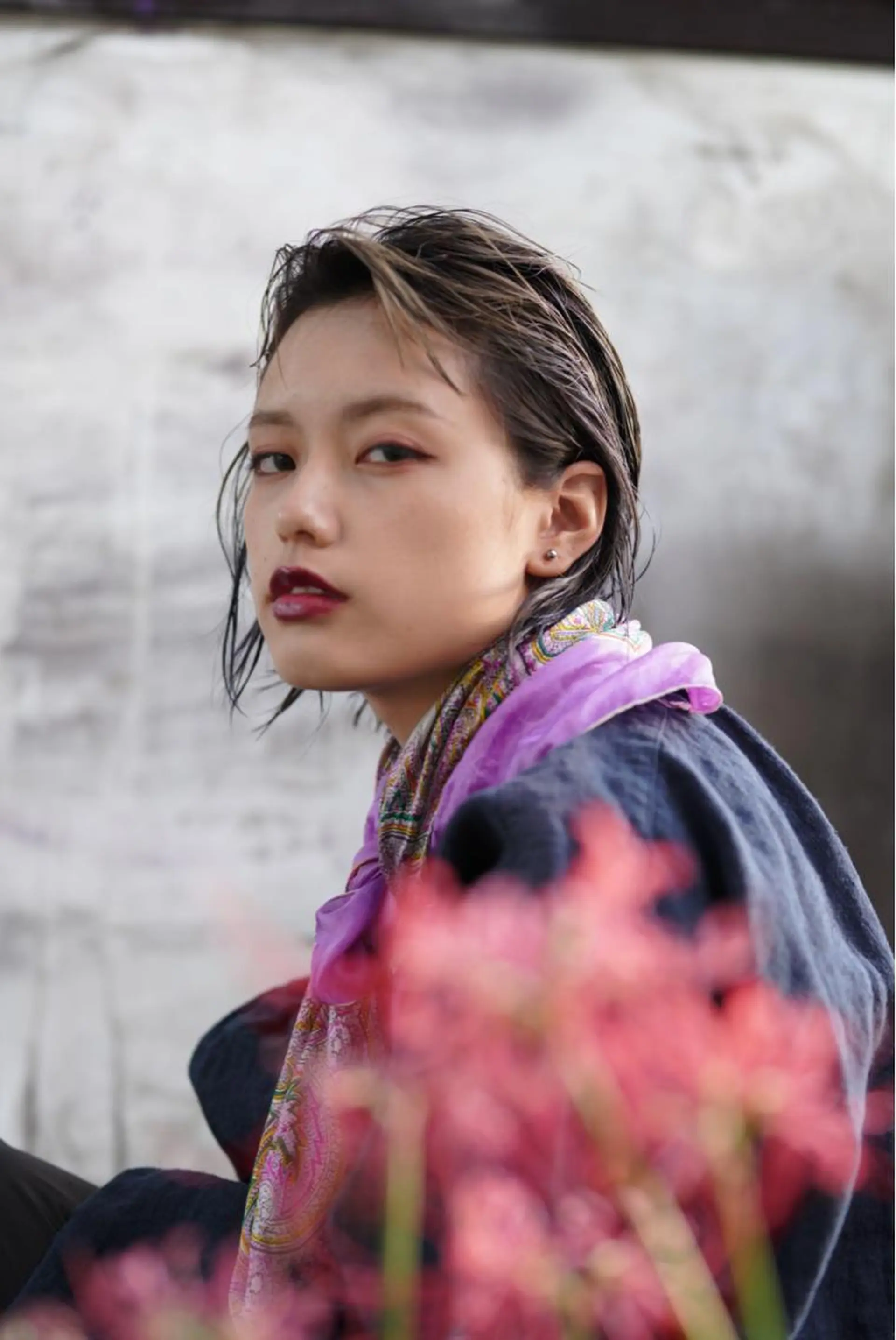 ミディアム カラー カット ヘアカラー トリートメント ハイトーン/レイヤー /ケアブリーチ石川治のヘアスタイル