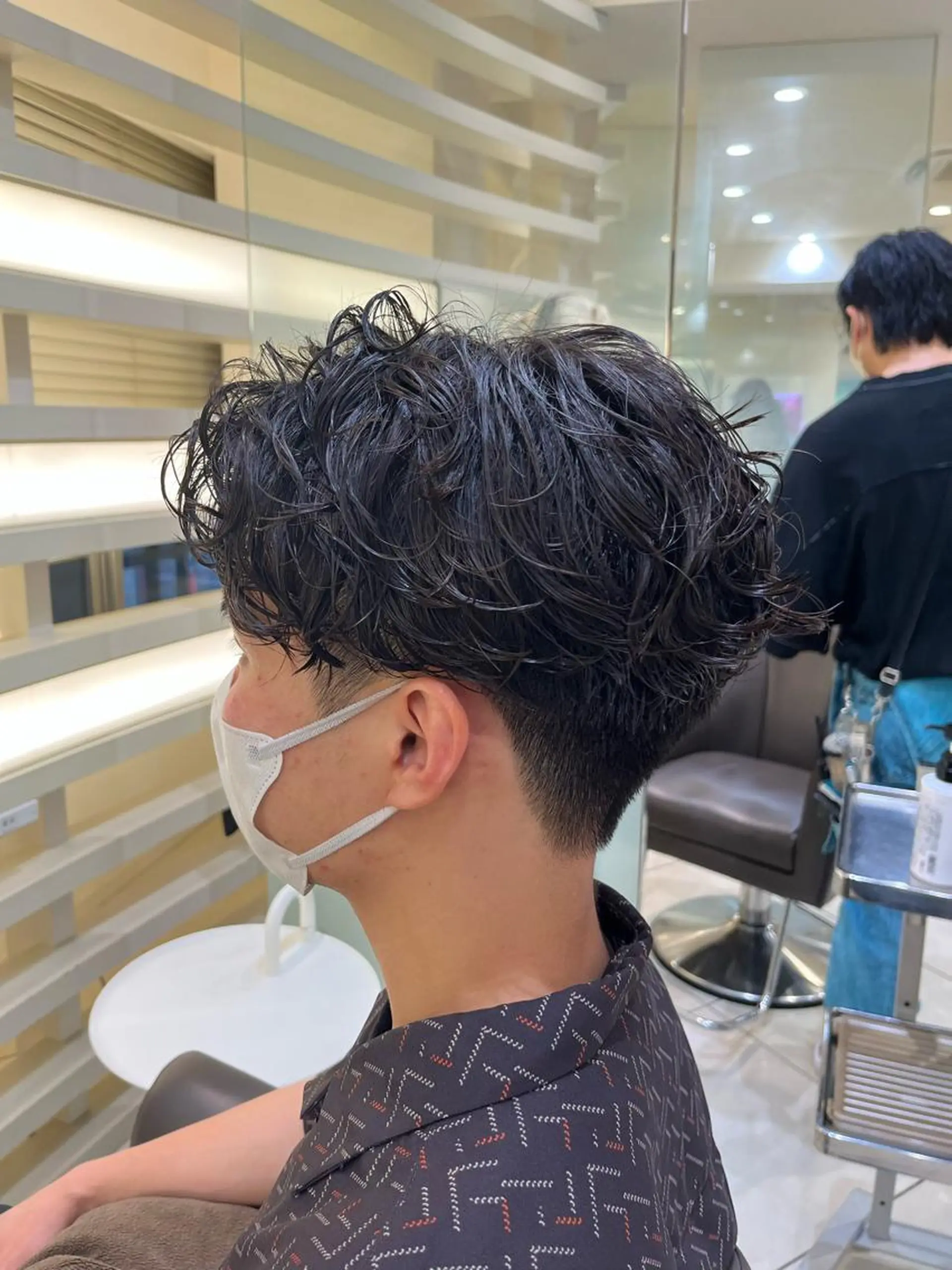 パーマ メンズ カット パーマ 銀座メンズ専門🖤 小島奈々のヘアスタイル