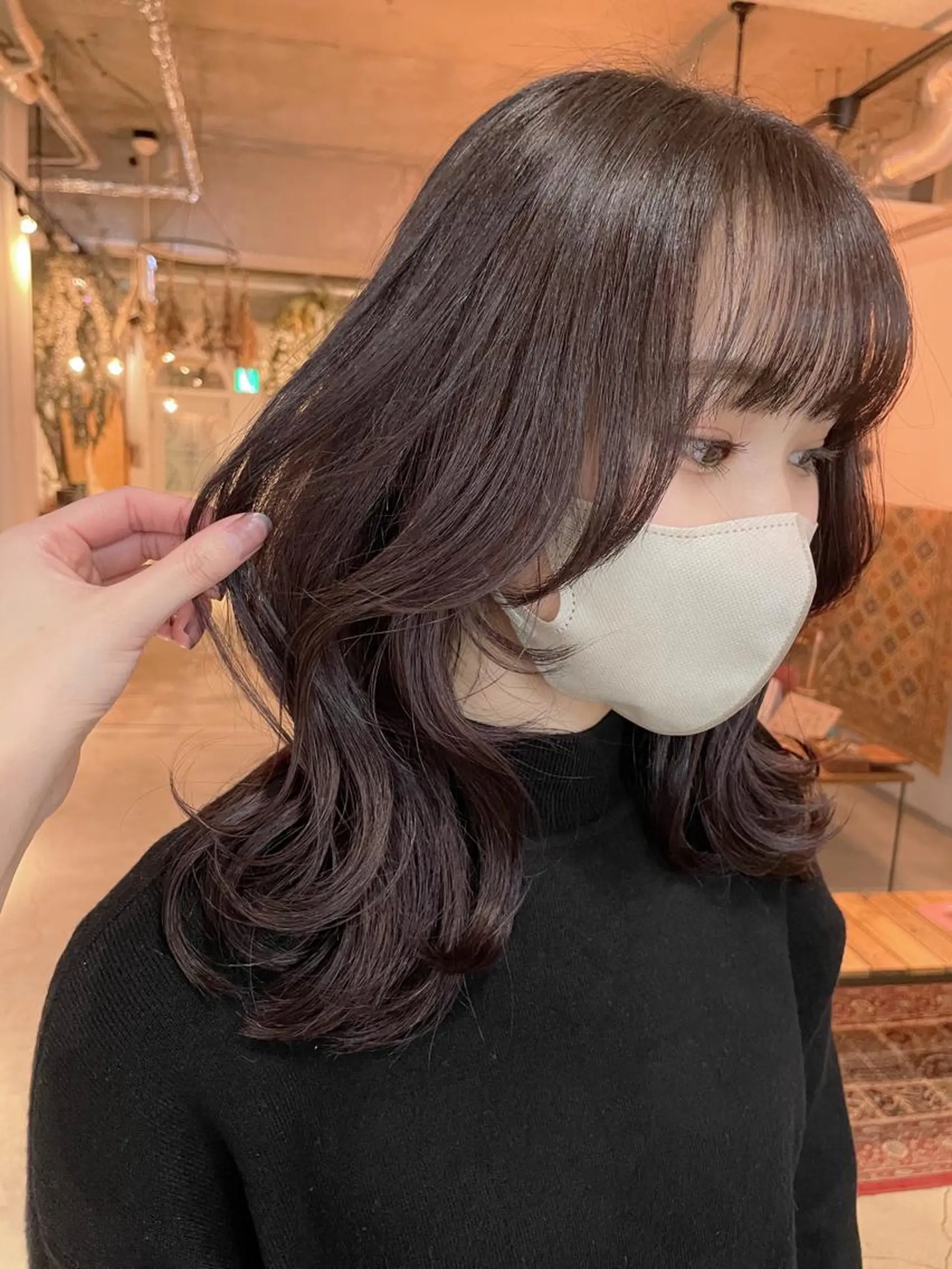 セミロング カラー unico.所属・韓国ヘア/暖色カラー 新美多英のヘアスタイル