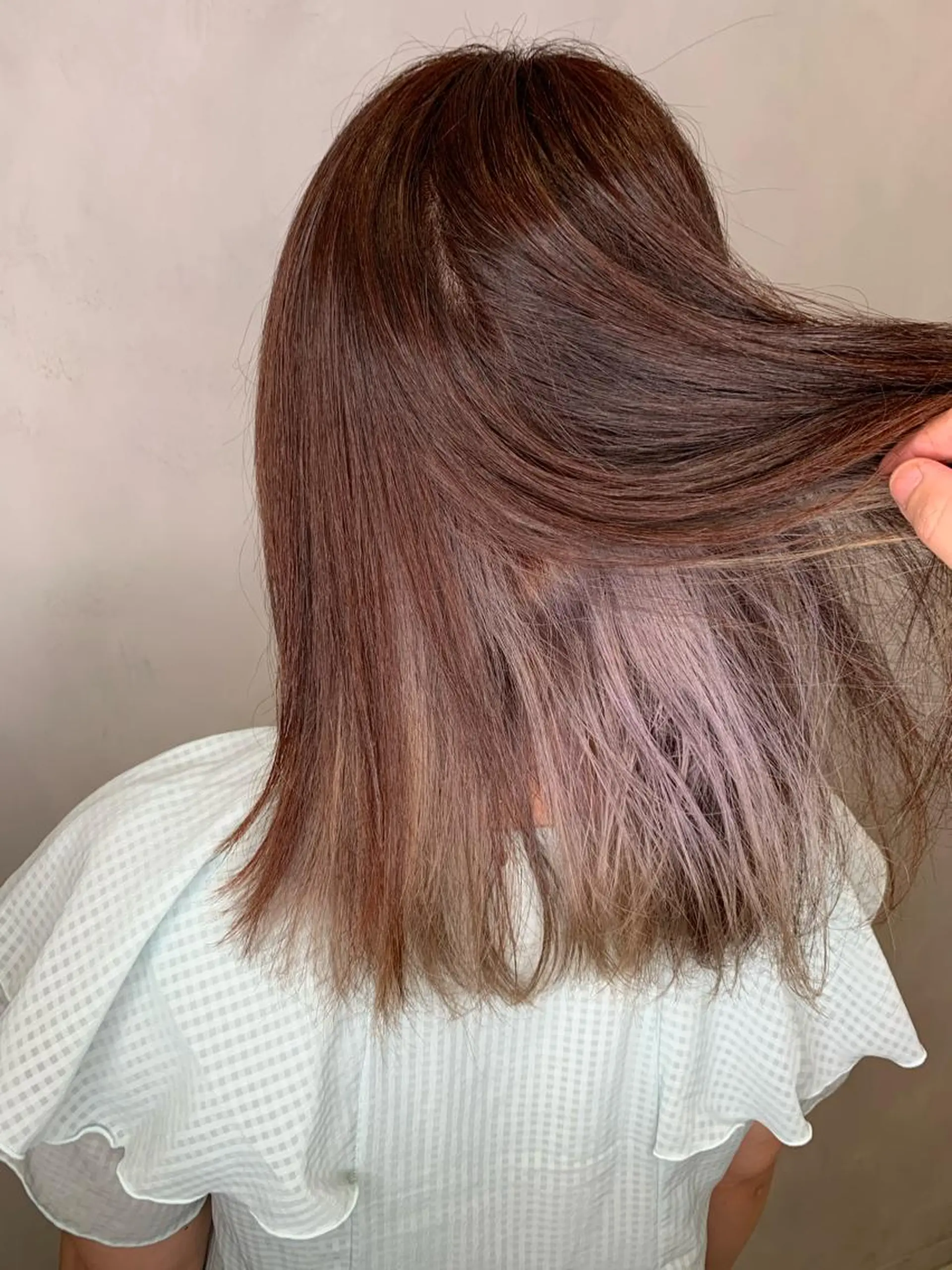 ミディアム カラー 吹田 駿 髪質改善縮毛矯正のヘアスタイル