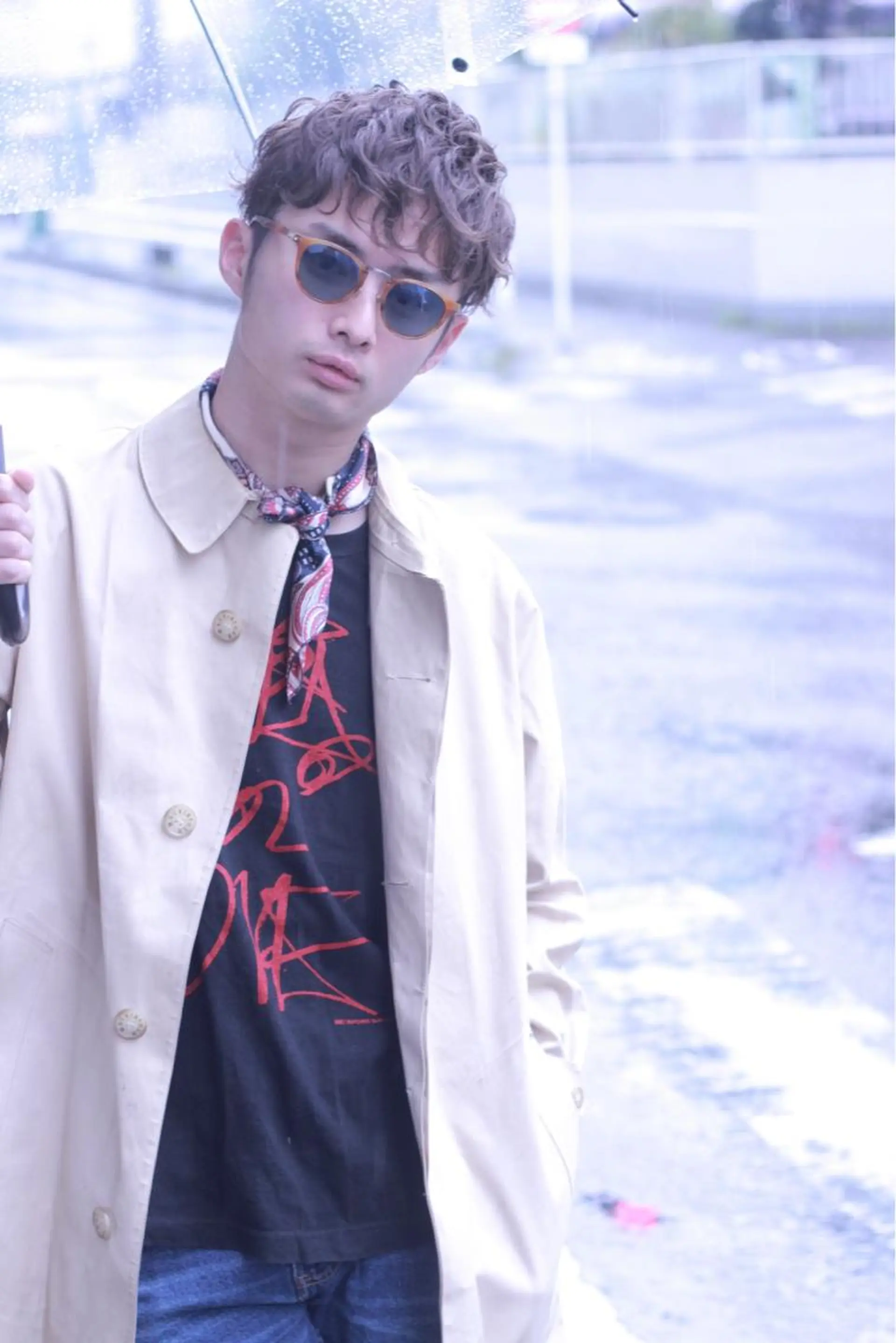 ショート カラー パーマ メンズ メンズパーマ cachecache所属・及川 光のヘアスタイル